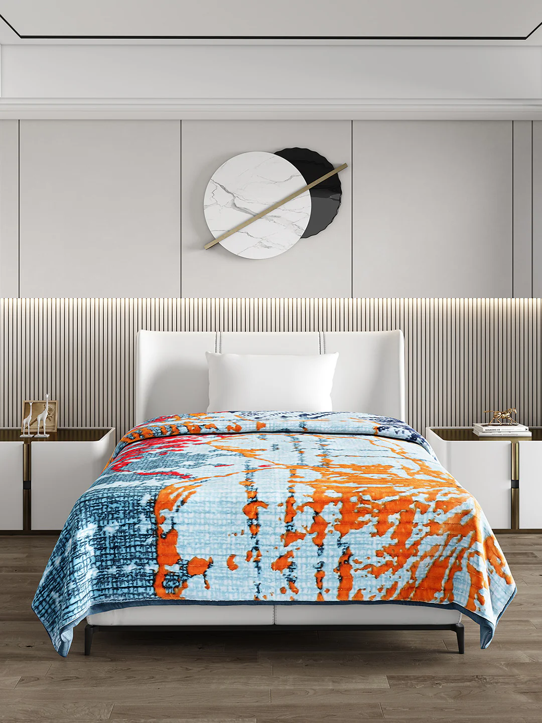 Printed Single Bed 965 GSM Blanket Marco 3 Ply (Weight 3.4 kg) - Image 2