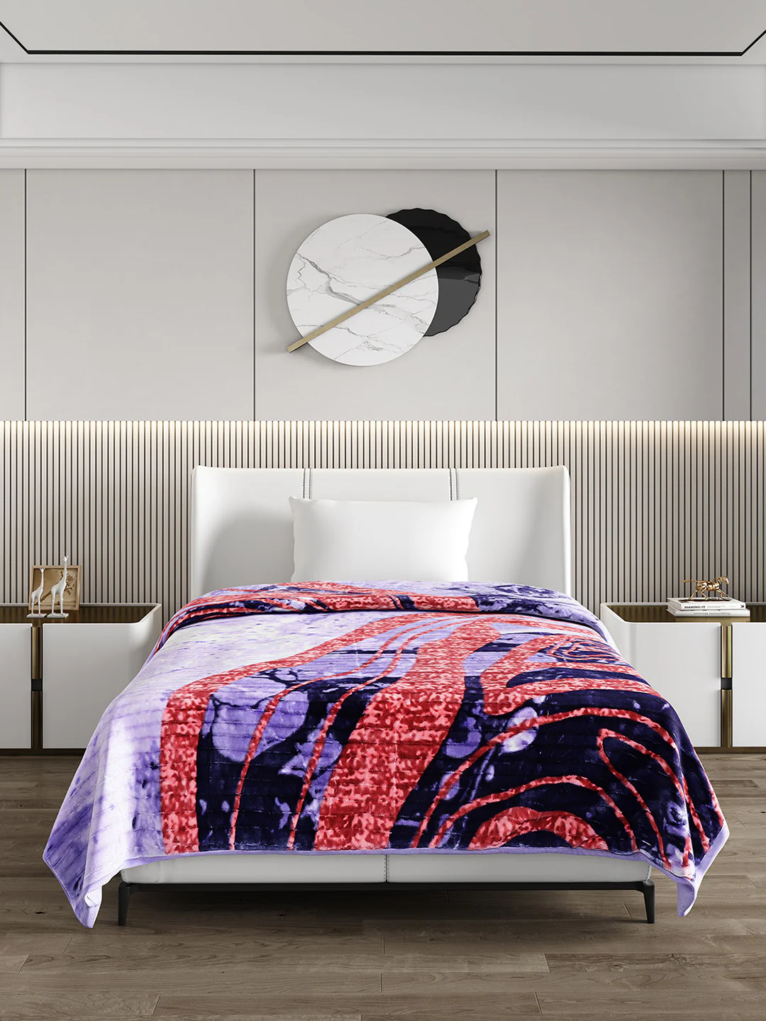 Printed Single Bed 965 GSM Blanket Marco 3 Ply (Weight 3.4 kg) - Image 2