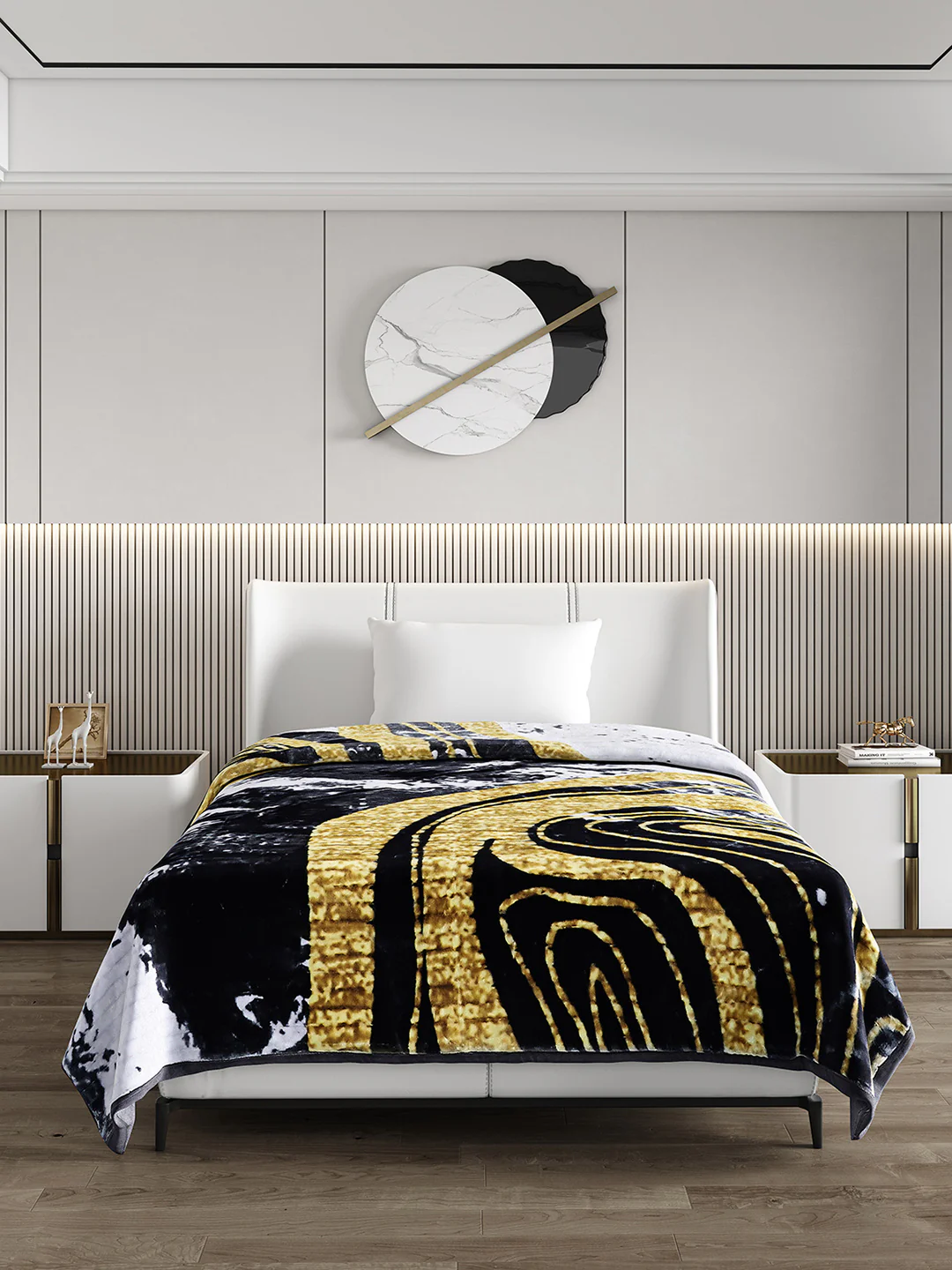 Printed Single Bed 965 GSM Blanket Marco 3 Ply (Weight 3.4 kg) - Image 2