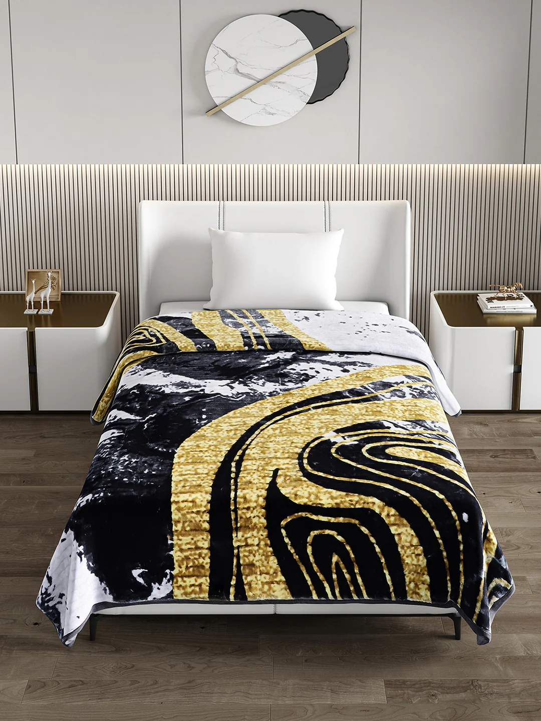 Printed Single Bed 965 GSM Blanket Marco 3 Ply (Weight 3.4 kg) - Image 3