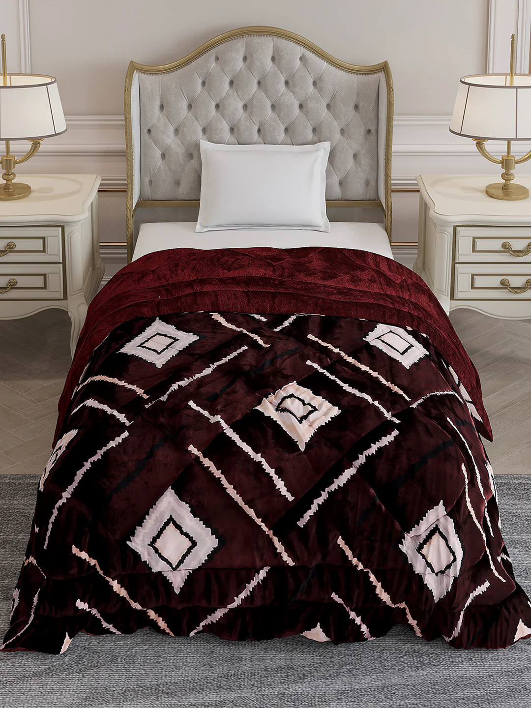 Printed Single Bed 966 GSM Comforter for Winter - (Teresa) - Image 3