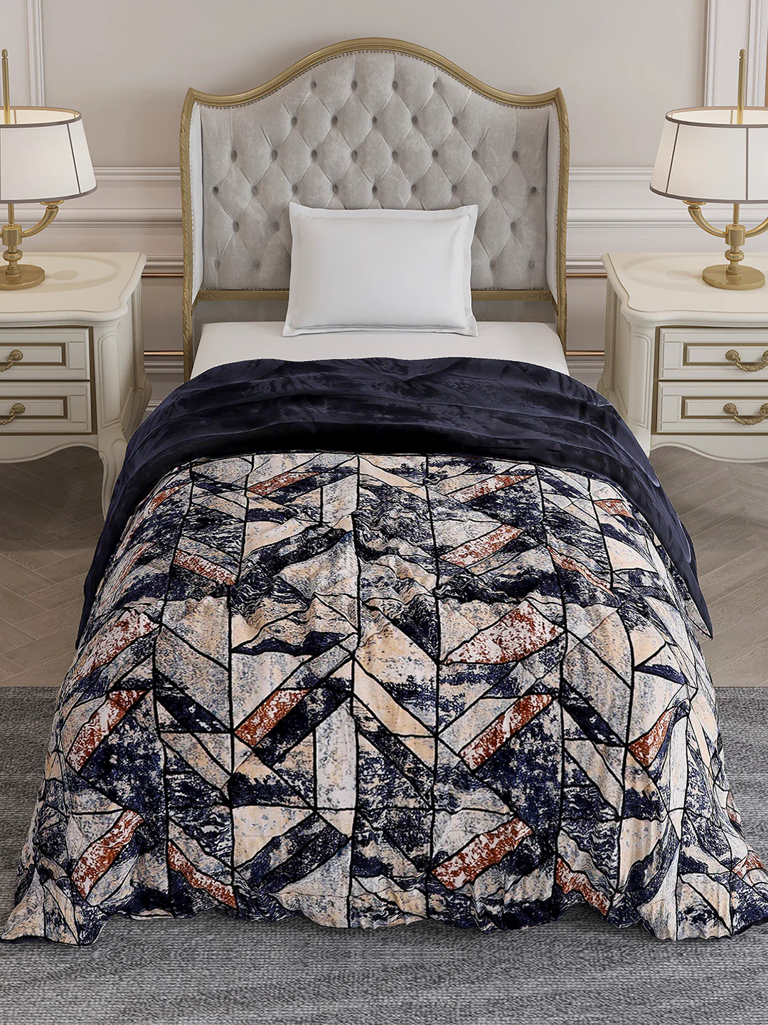 Printed Single Bed 992 GSM Comforter for Winter - (James) - Image 3