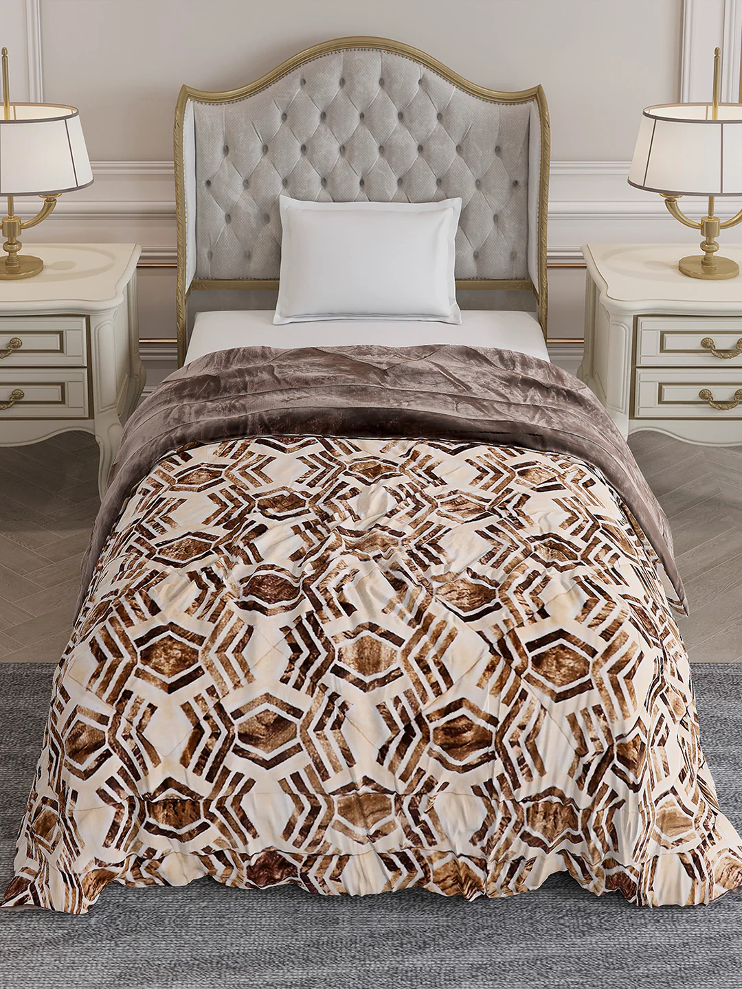 Printed Single Bed 992 GSM Comforter for Winter - (James) - Image 3