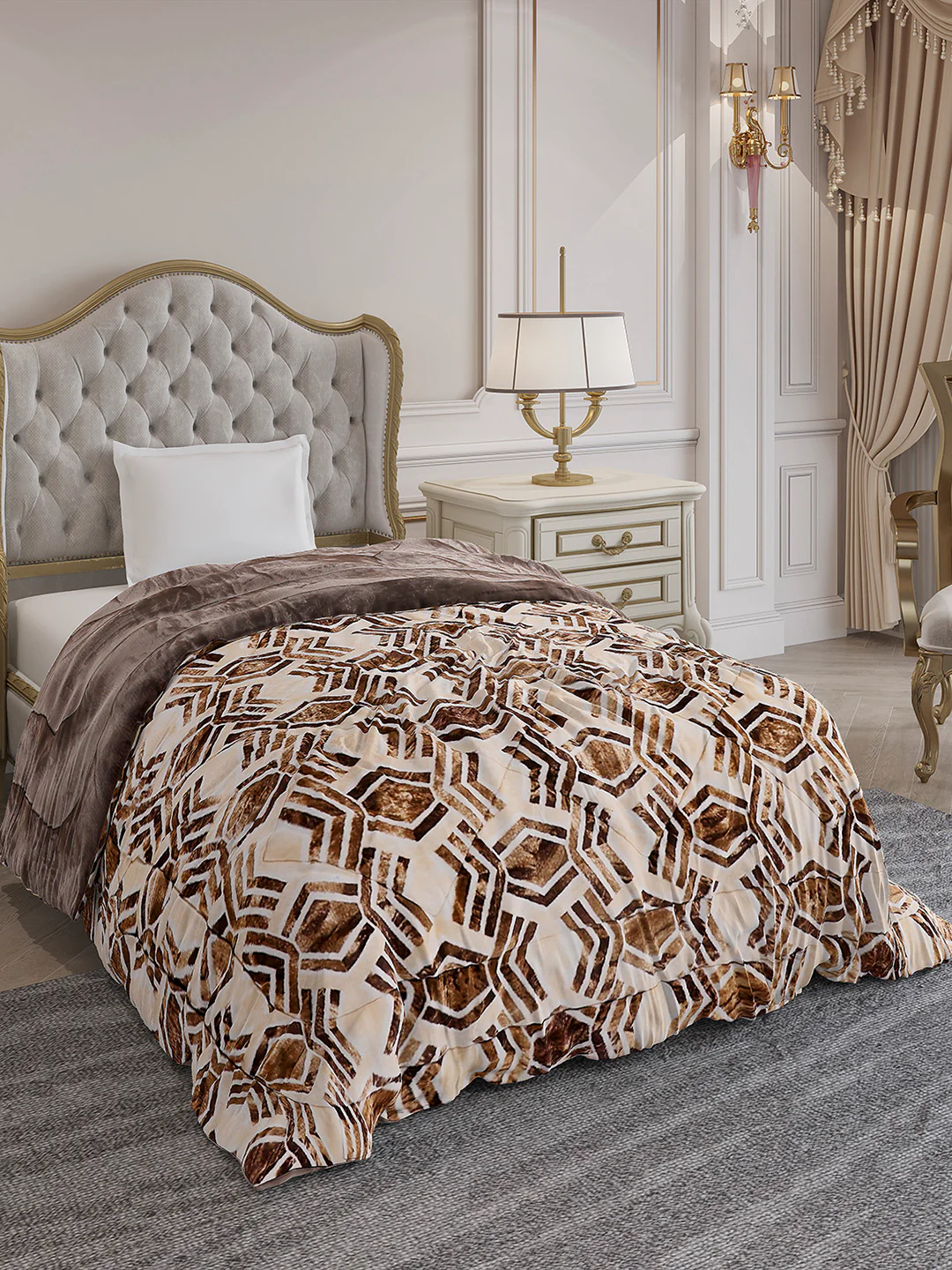 Printed Single Bed 992 GSM Comforter for Winter - (James) - Image 4