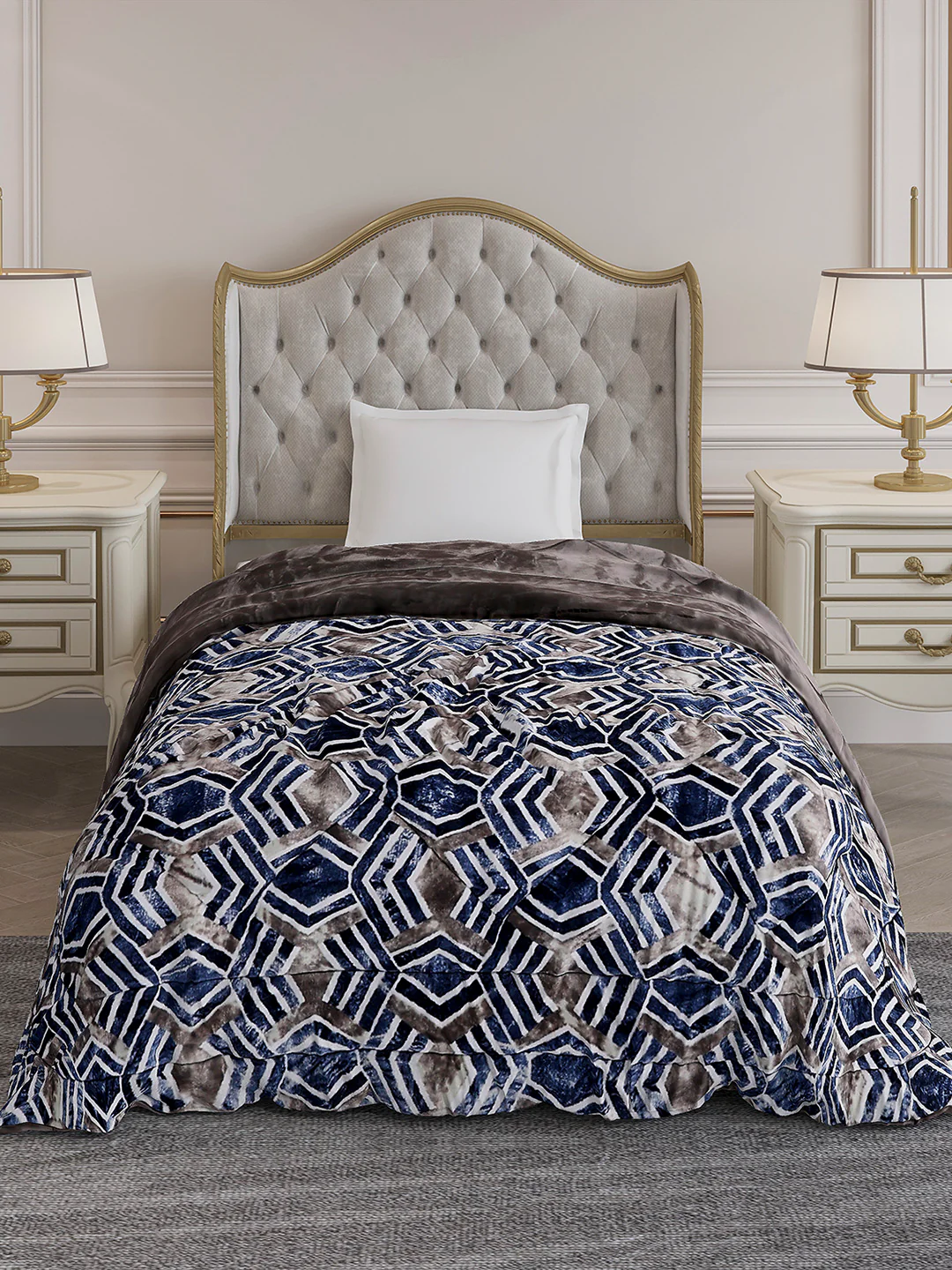 Printed Single Bed 992 GSM Comforter for Winter - (James) - Image 2