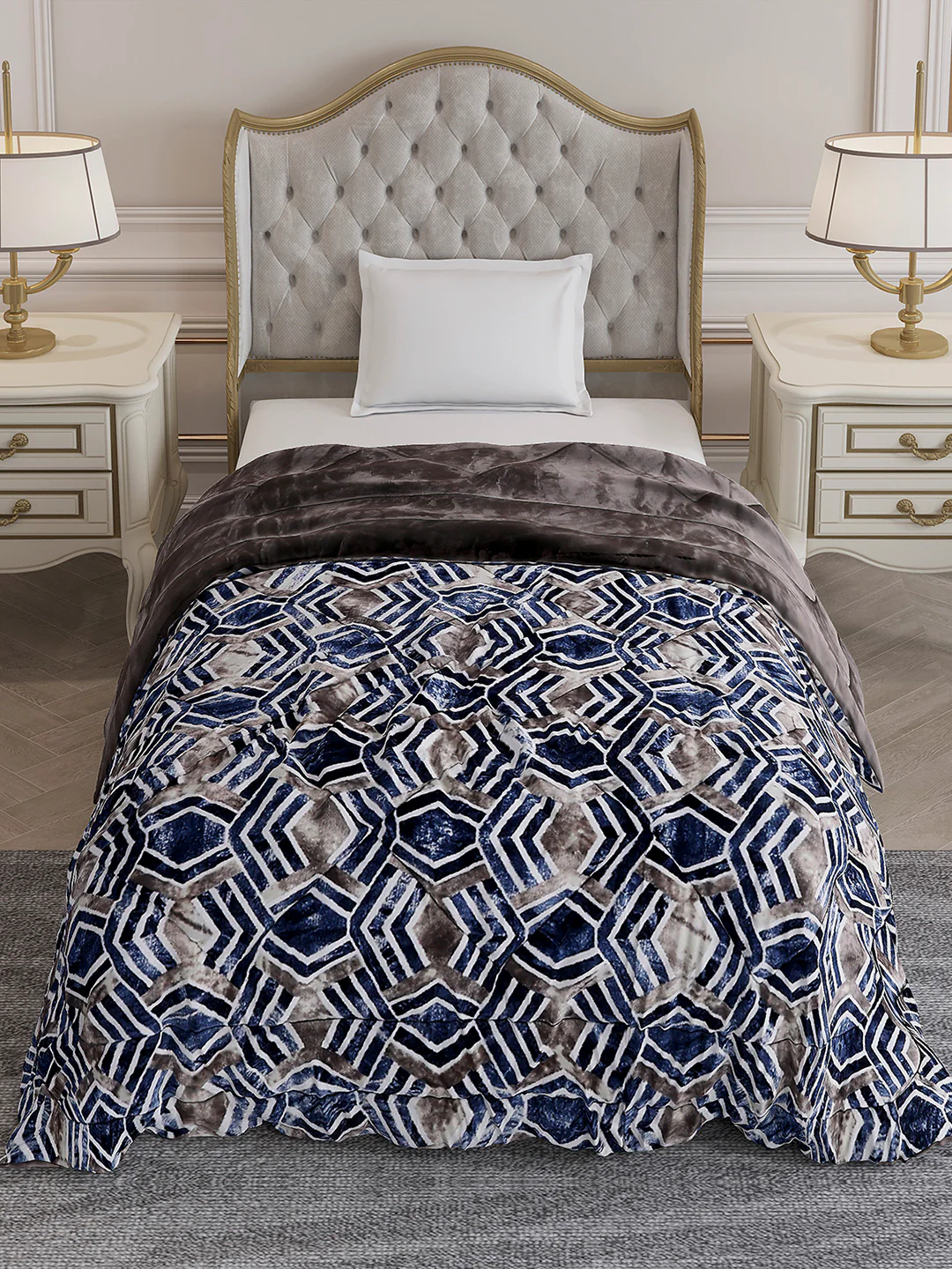 Printed Single Bed 992 GSM Comforter for Winter - (James) - Image 3