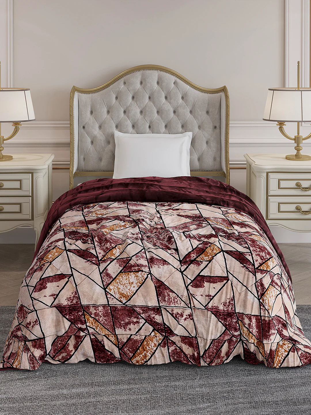 Printed Single Bed 992 GSM Comforter for Winter - (James) - Image 2