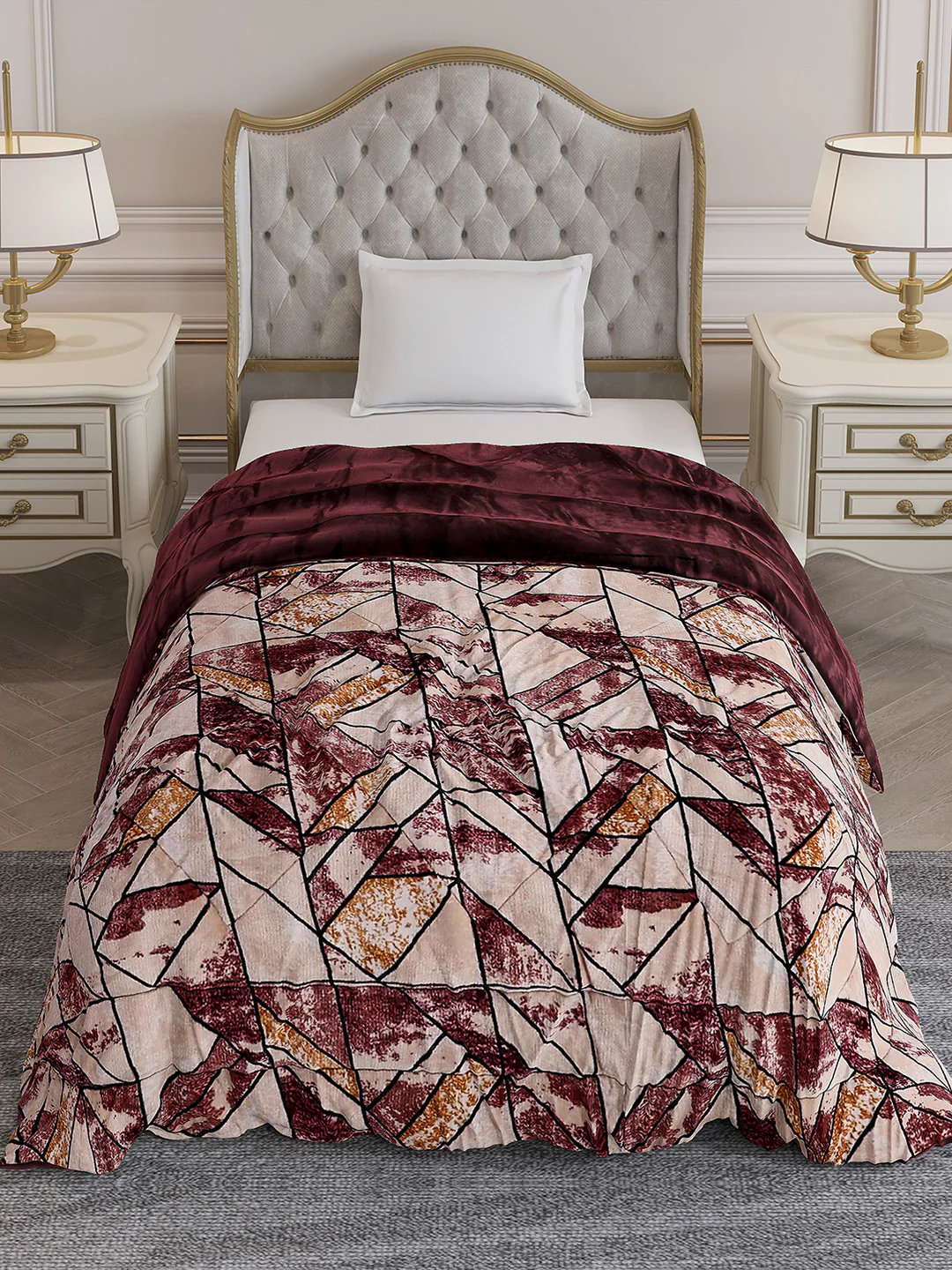Printed Single Bed 992 GSM Comforter for Winter - (James) - Image 3