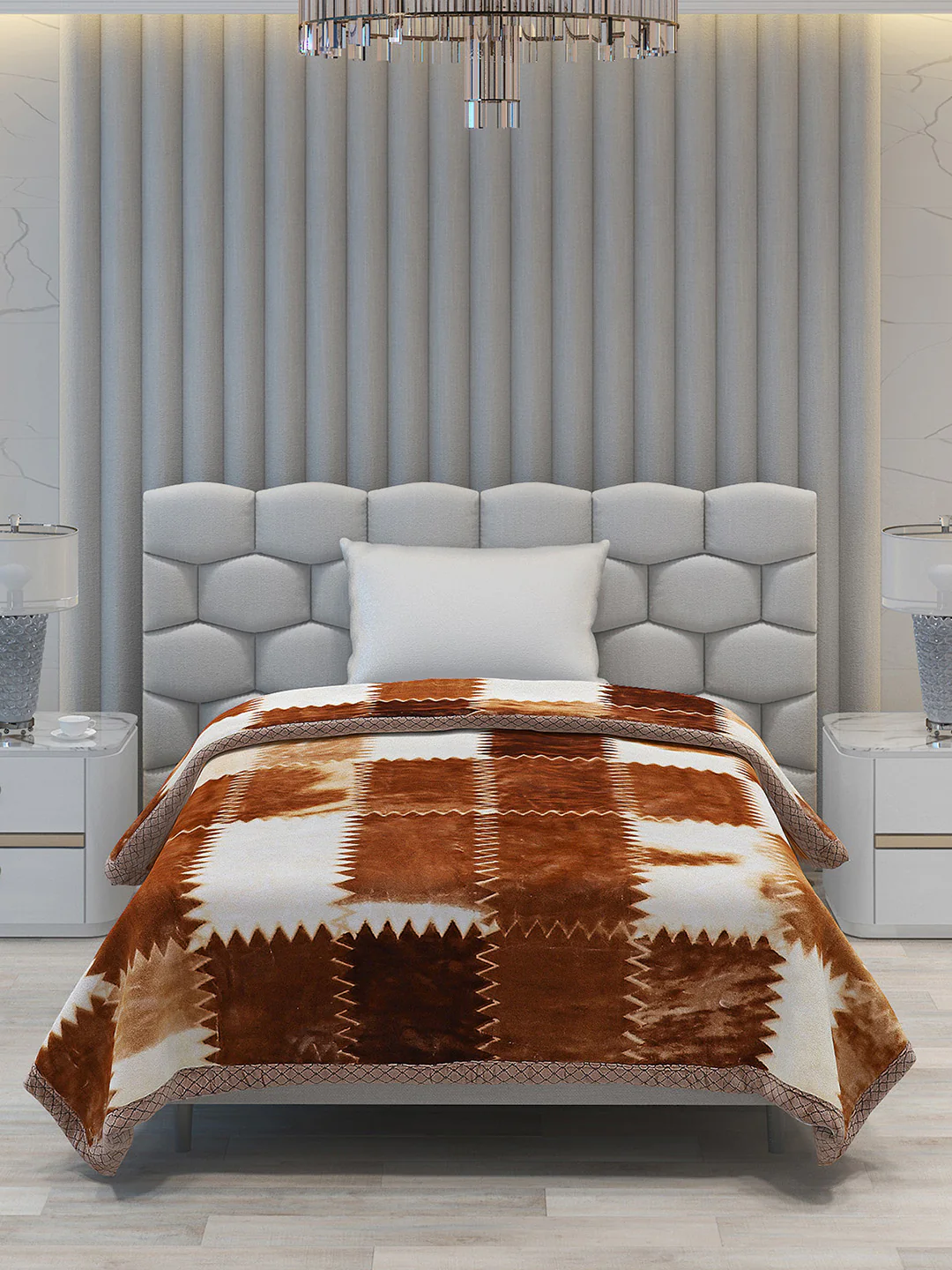 Printed Single Bed 994 GSM Blanket Joseph 2 Ply (Weight 3.5 kg) - Image 2