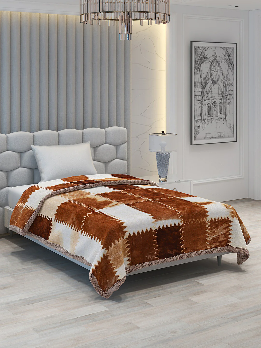 Printed Single Bed 994 GSM Blanket Joseph 2 Ply (Weight 3.5 kg) - Image 4