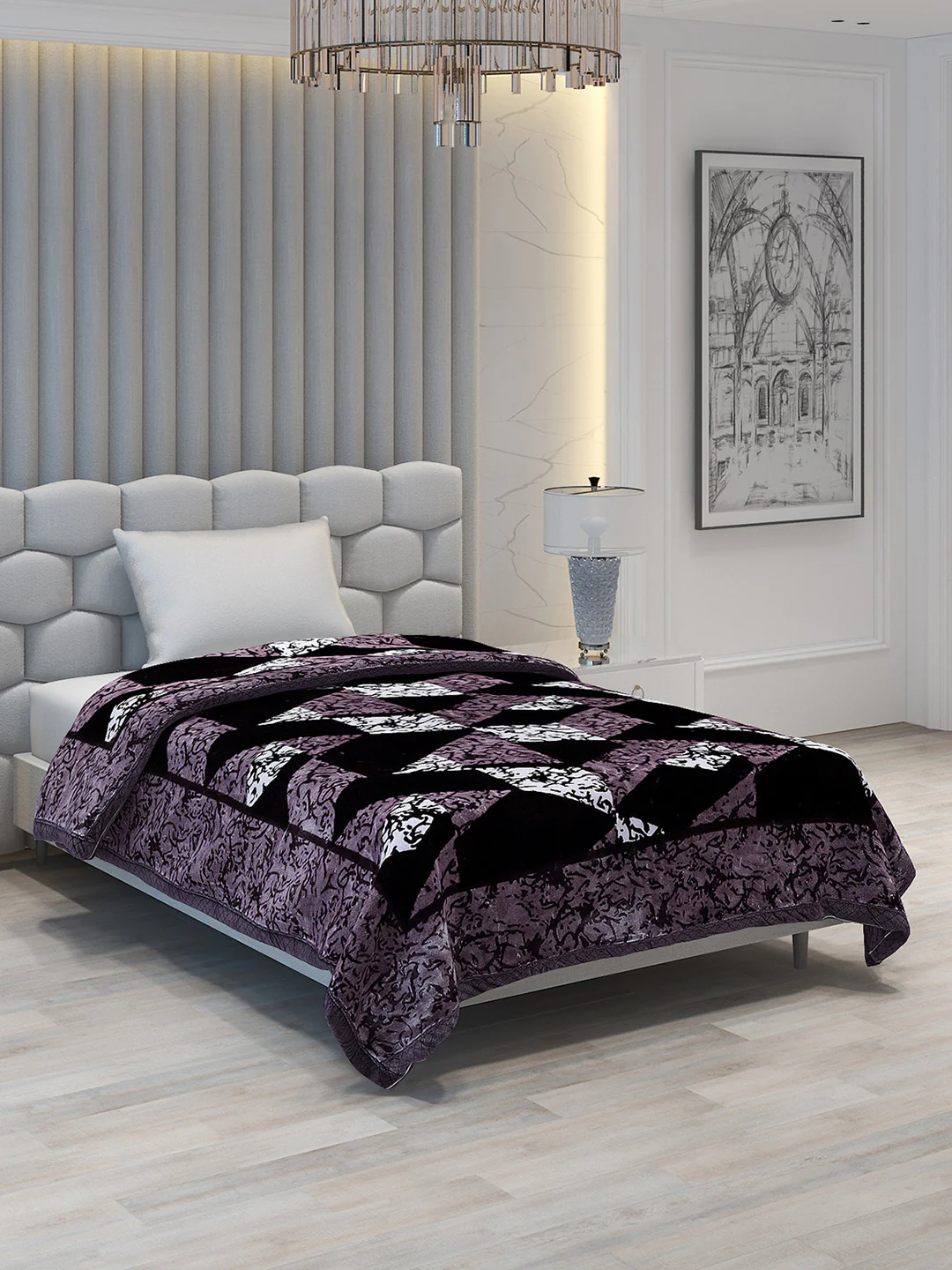 Printed Single Bed 994 GSM Blanket Joseph 2 Ply (Weight 3.5 kg) - Image 4
