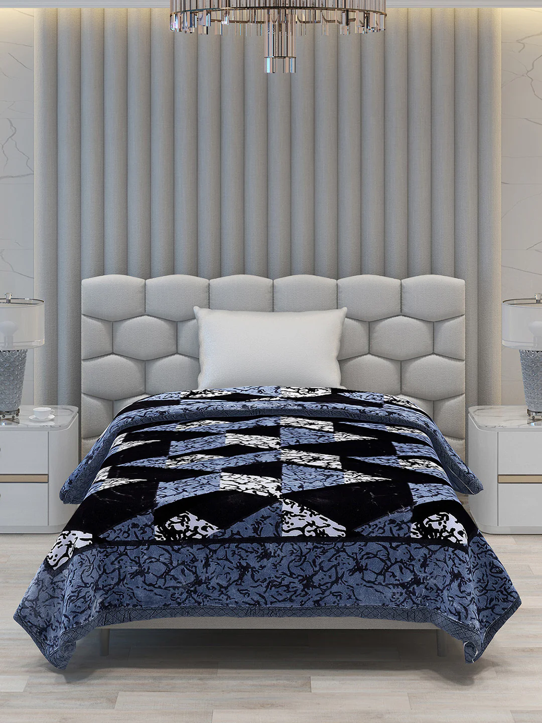 Printed Single Bed 994 GSM Blanket Joseph 2 Ply (Weight 3.5 kg) - Image 2
