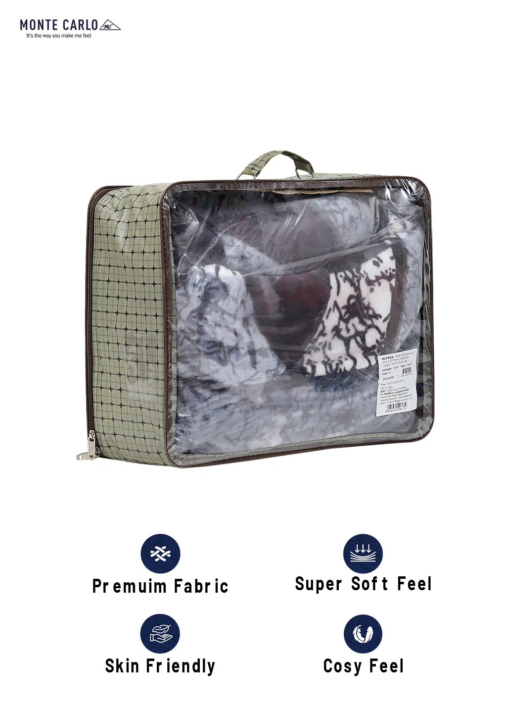 Printed Single Bed 994 GSM Blanket Joseph 2 Ply (Weight 3.5 kg) - Image 8