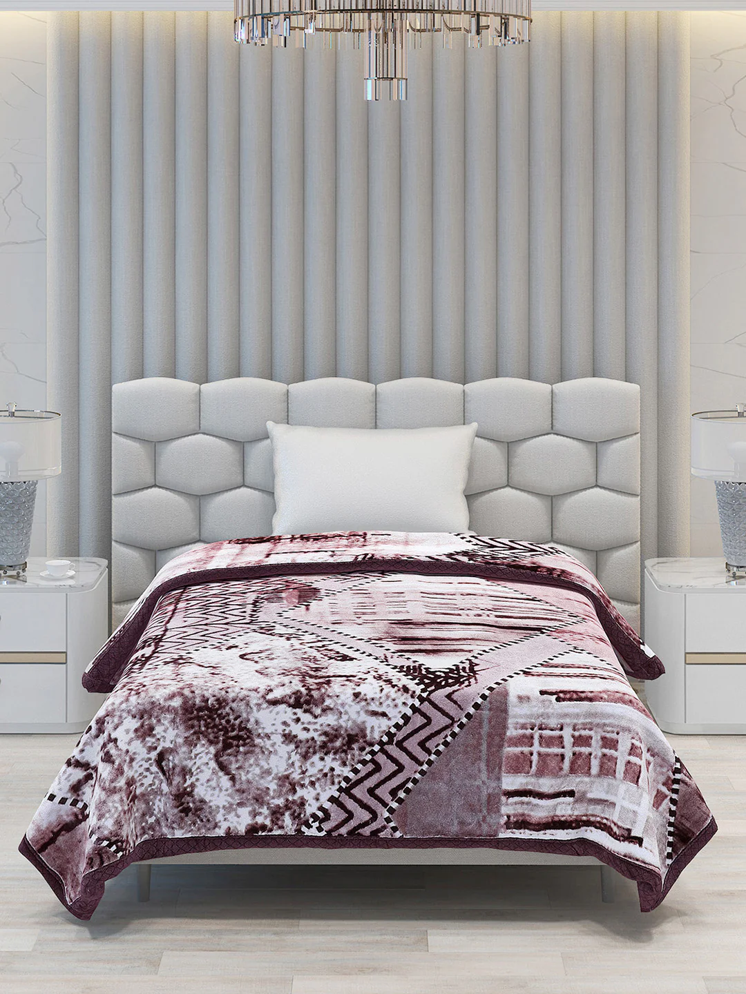 Printed Single Bed 994 GSM Blanket Joseph 2 Ply (Weight 3.5 kg) - Image 2