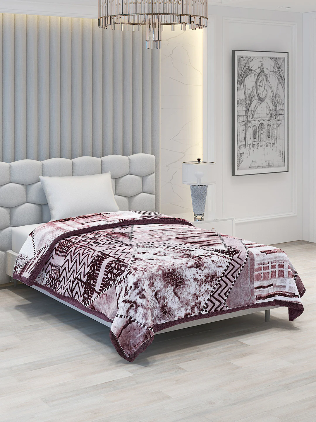 Printed Single Bed 994 GSM Blanket Joseph 2 Ply (Weight 3.5 kg) - Image 4