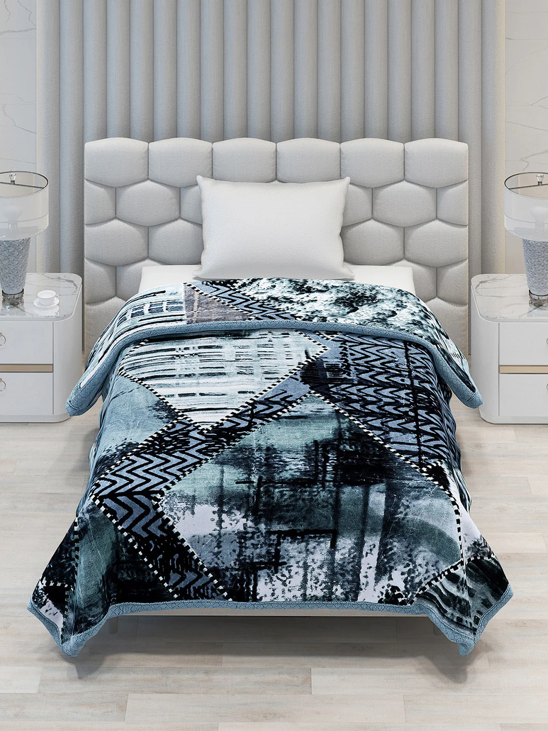Printed Single Bed 994 GSM Blanket Joseph 2 Ply (Weight 3.5 kg) - Image 3