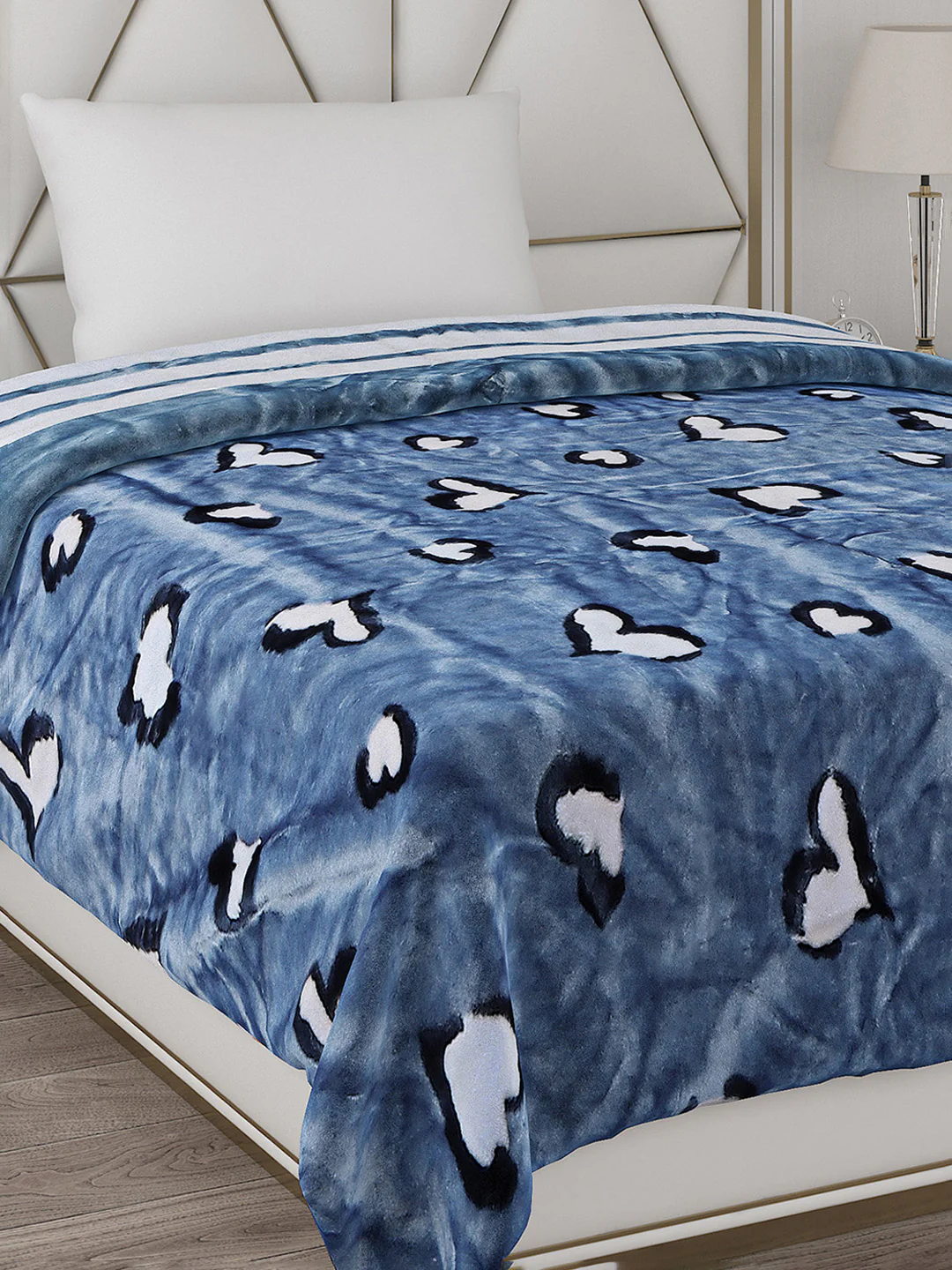 Printed Single Bed Reversible Blanket 2 Ply, 511 GSM, 1.8 kg (New Diamond) - Image 6