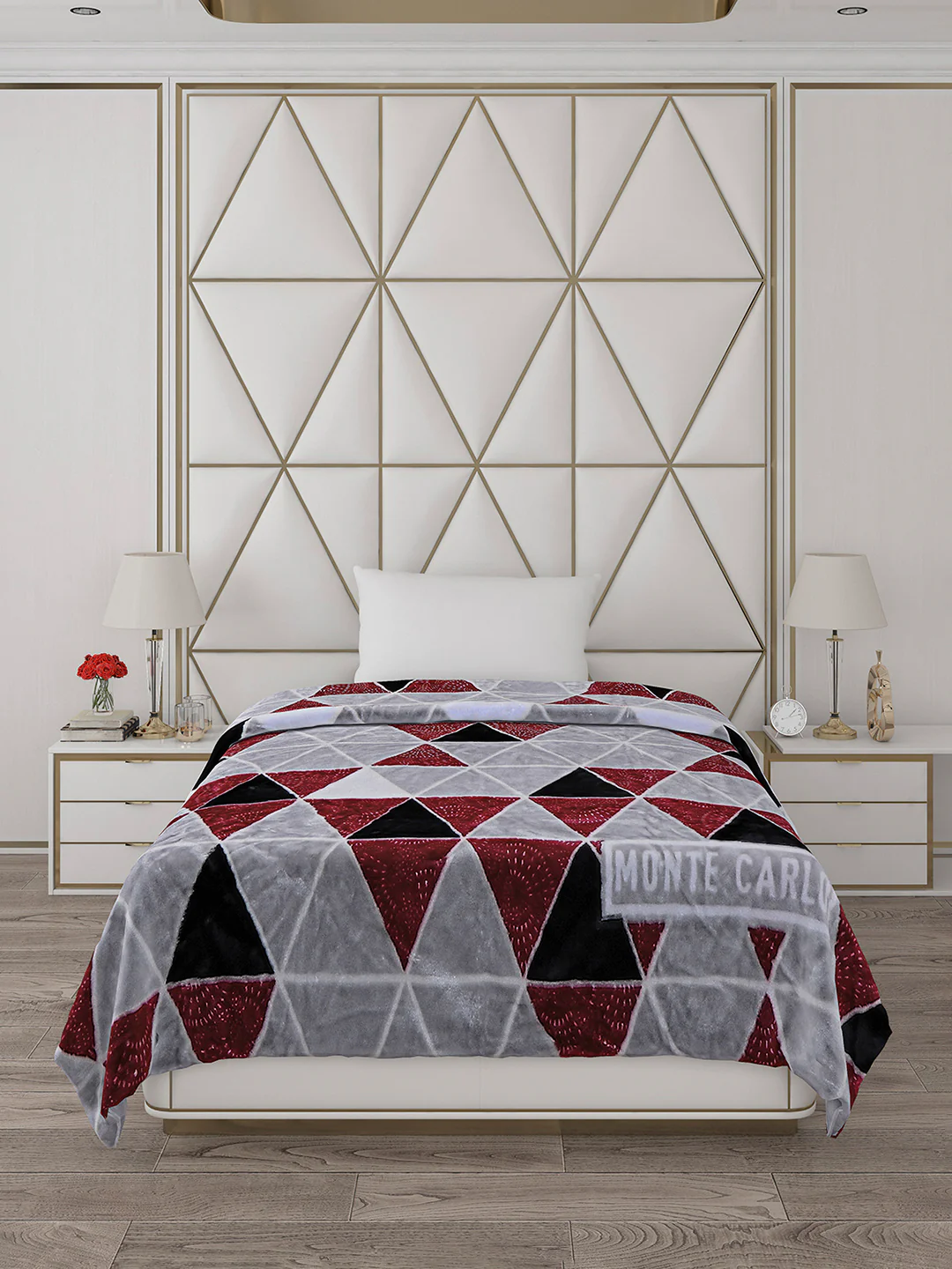 Printed Single Bed Reversible Blanket 2 Ply, 568 GSM, 2 kg (Glamour) - Image 2