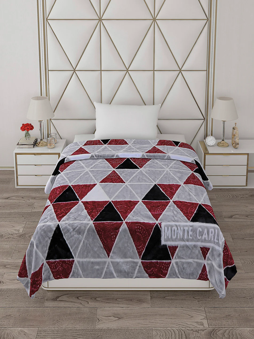 Printed Single Bed Reversible Blanket 2 Ply, 568 GSM, 2 kg (Glamour) - Image 3