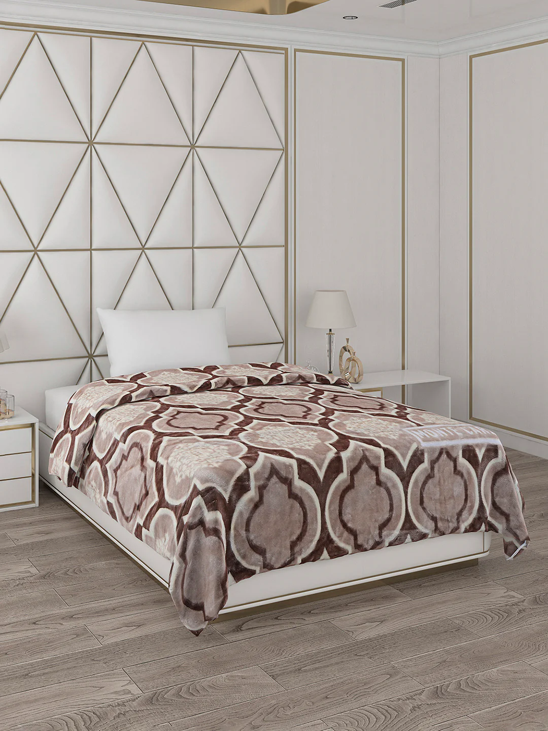 Printed Single Bed Reversible Blanket 2 Ply, 568 GSM, 2 kg (Glamour) - Image 4