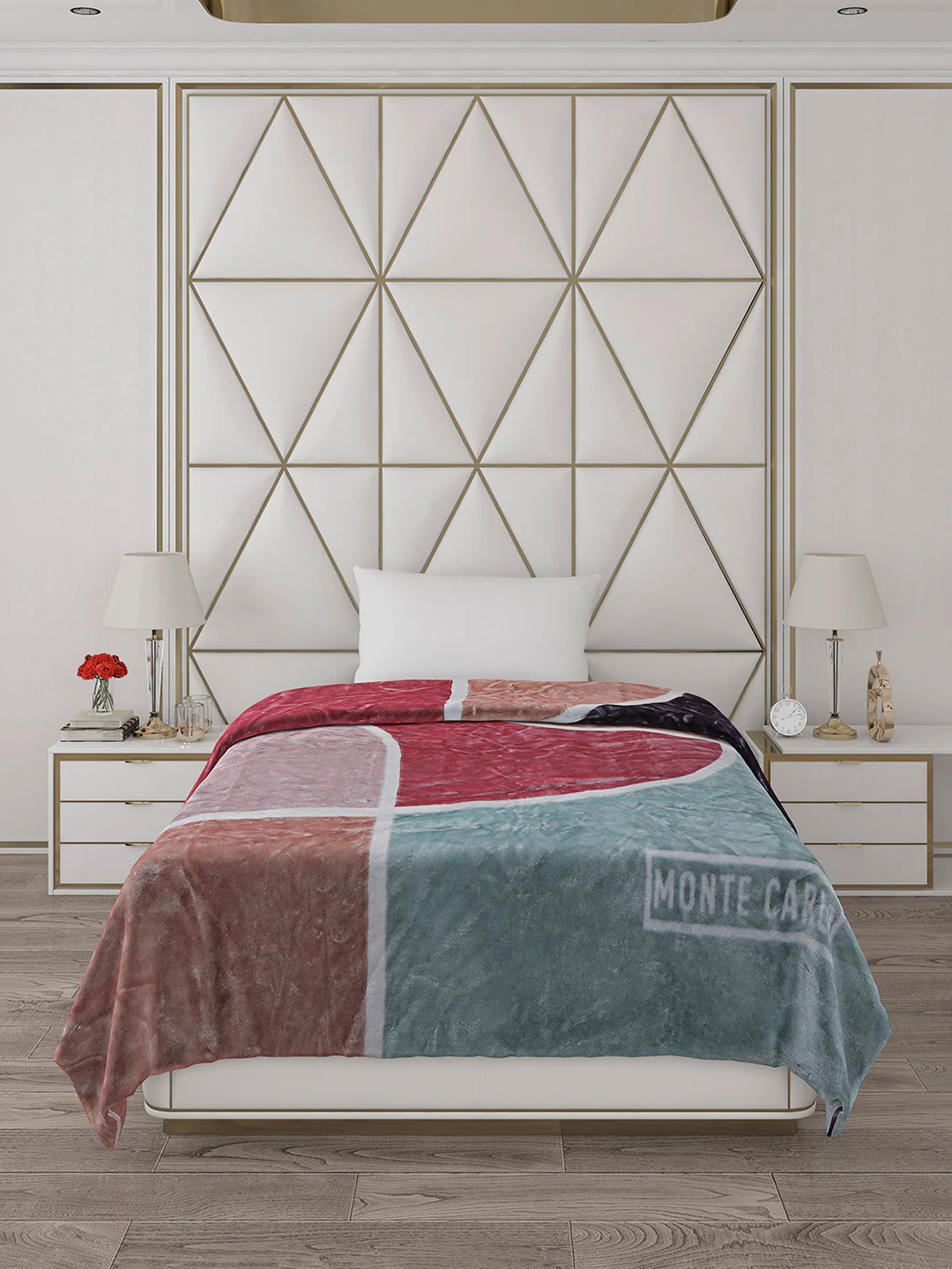 Printed Single Bed Reversible Blanket 2 Ply, 568 GSM, 2 kg (Glamour) - Image 2