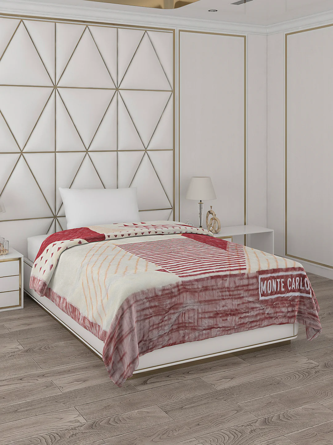 Printed Single Bed Reversible Blanket 2 Ply, 568 GSM, 2 kg (Glamour) - Image 4