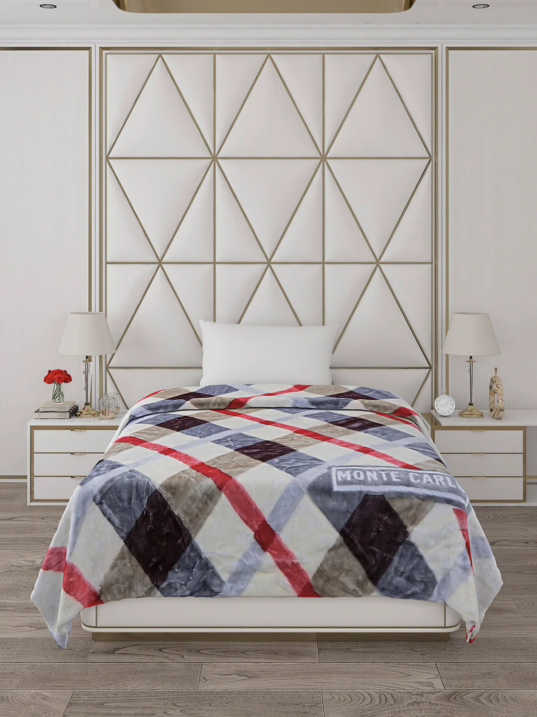 Printed Single Bed Reversible Blanket 2 Ply, 568 GSM, 2 kg (Glamour) - Image 2