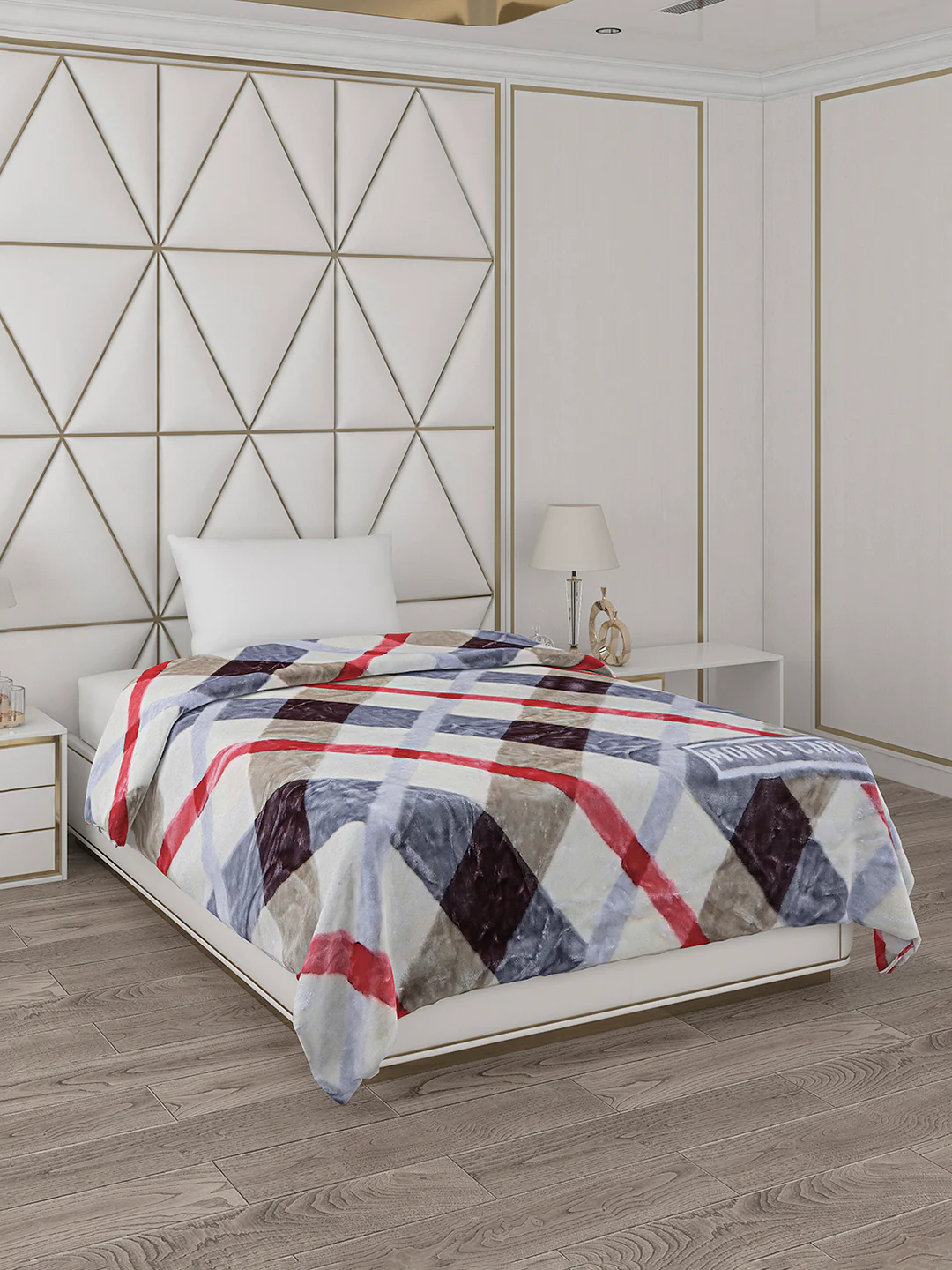 Printed Single Bed Reversible Blanket 2 Ply, 568 GSM, 2 kg (Glamour) - Image 4