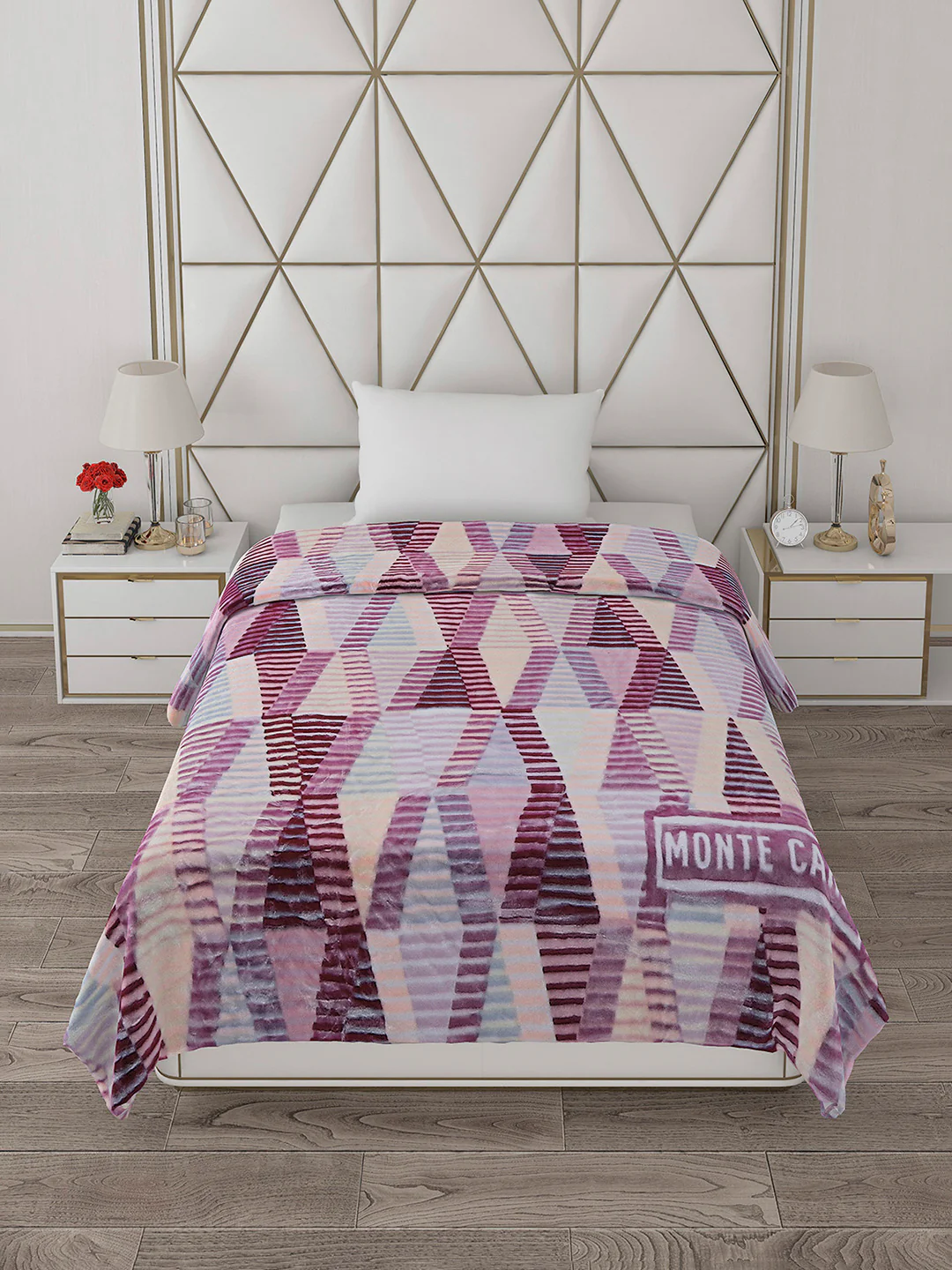 Printed Single Bed Reversible Blanket 2 Ply, 568 GSM, 2 kg (Glamour) - Image 3