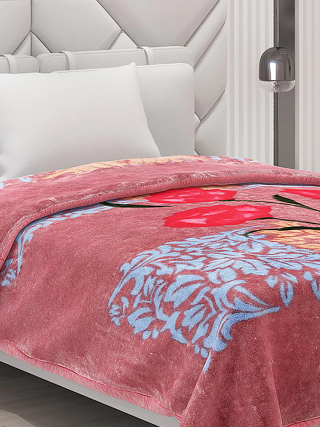 Printed Single Bed Mink Blanket for Mild Winter -1 Ply - Image 4
