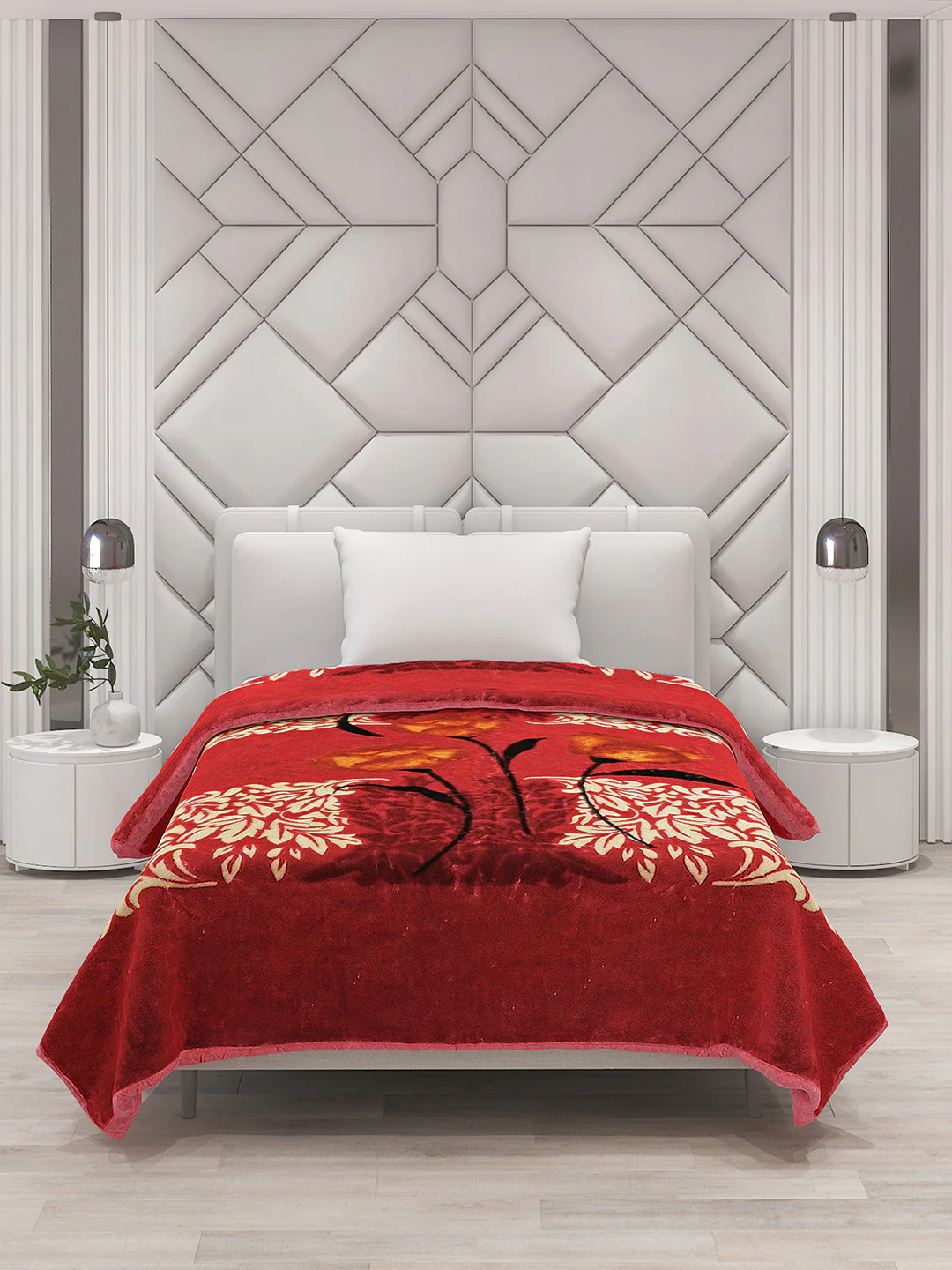 Printed Single Bed Mink Blanket for Mild Winter -1 Ply - Image 3