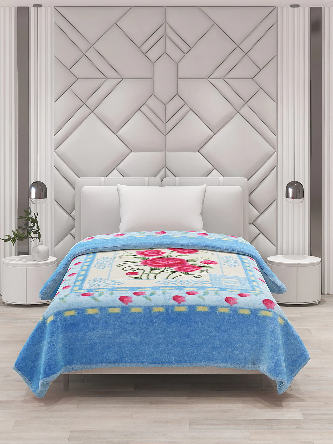 Printed Single Bed Mink Blanket for Mild Winter -1 Ply - Image 3