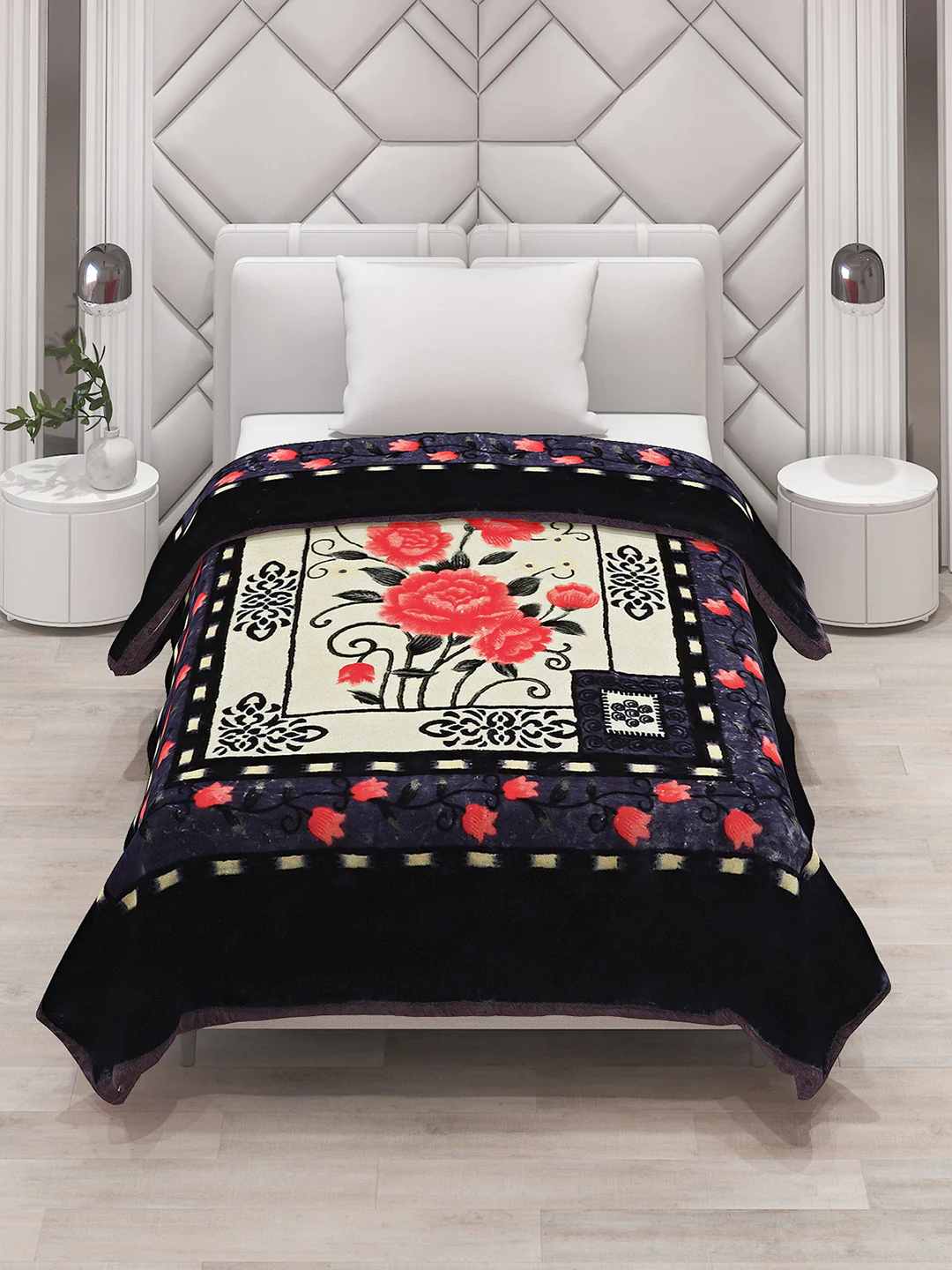 Printed Single Bed Mink Blanket for Mild Winter -1 Ply - Image 2