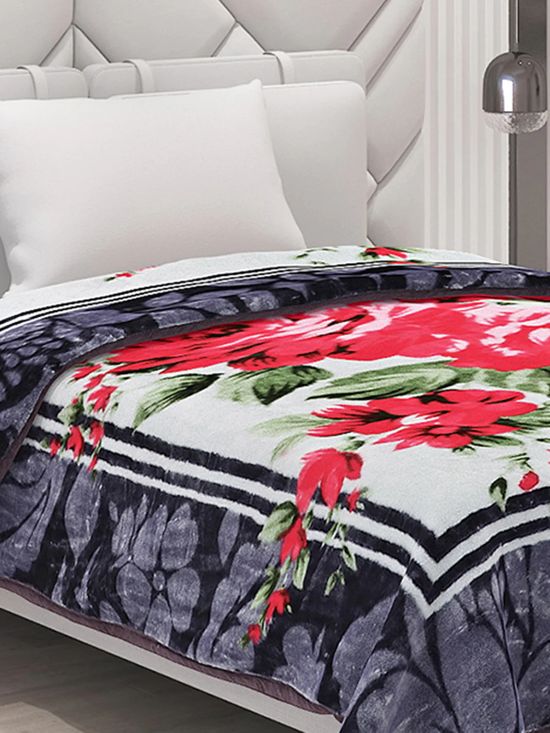 Printed Single Bed Mink Blanket for Mild Winter -1 Ply - Image 4