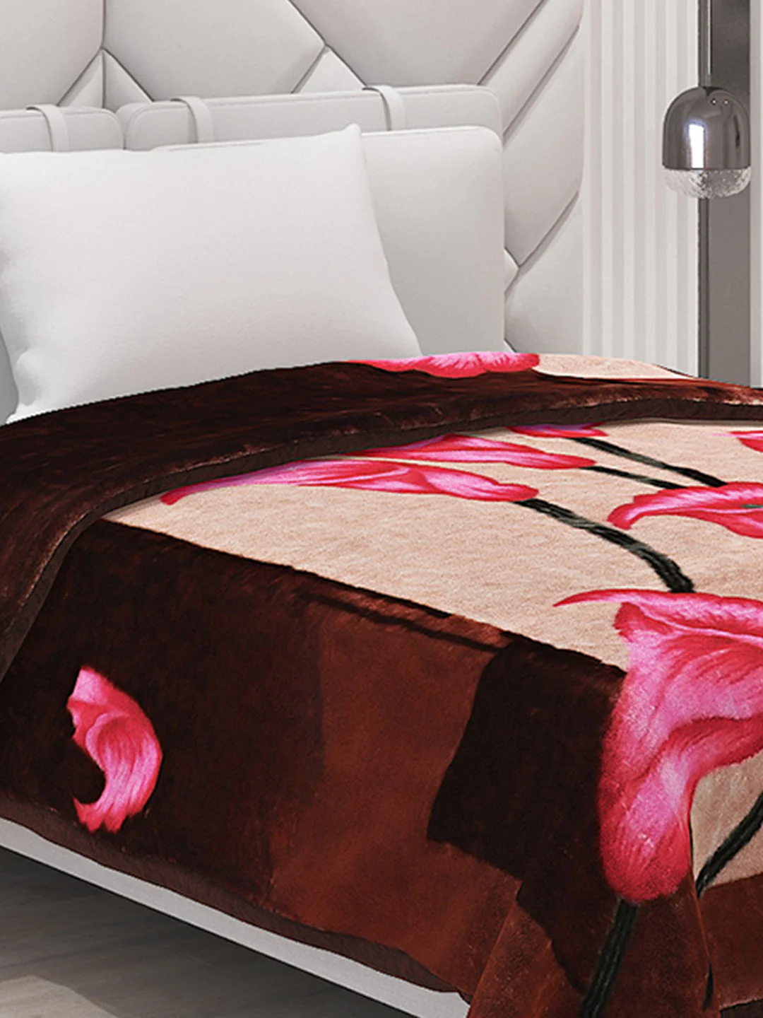 Printed Single Bed Mink Blanket for Mild Winter -1 Ply - Image 4