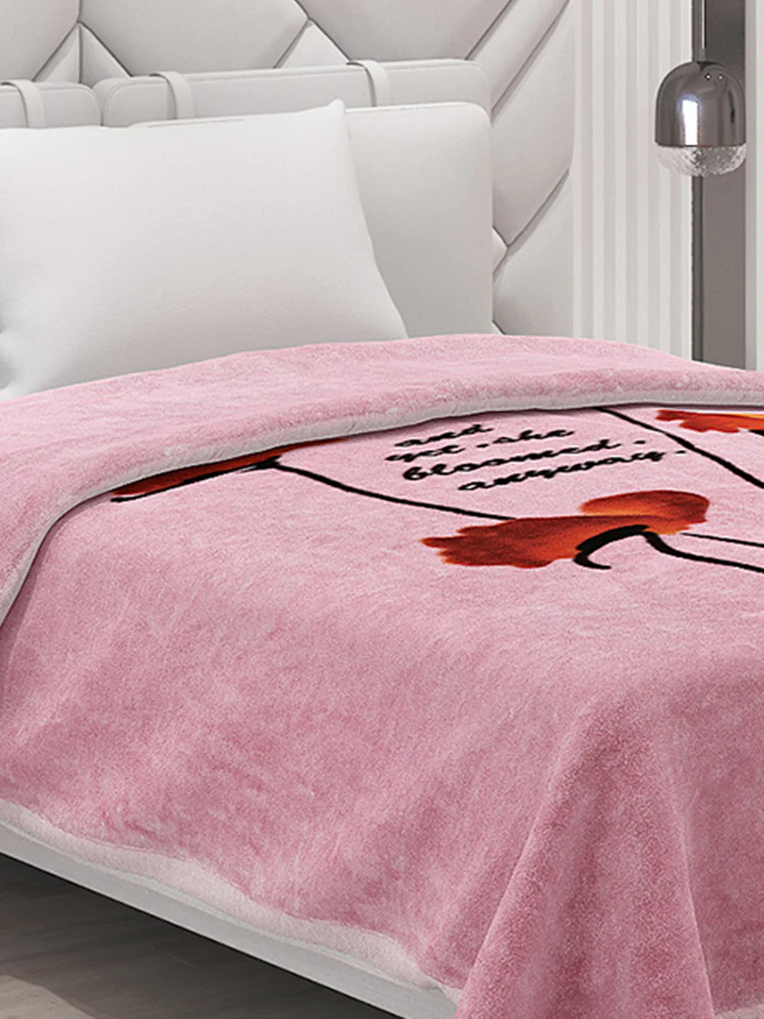 Printed Single Bed Mink Blanket for Mild Winter -1 Ply - Image 4