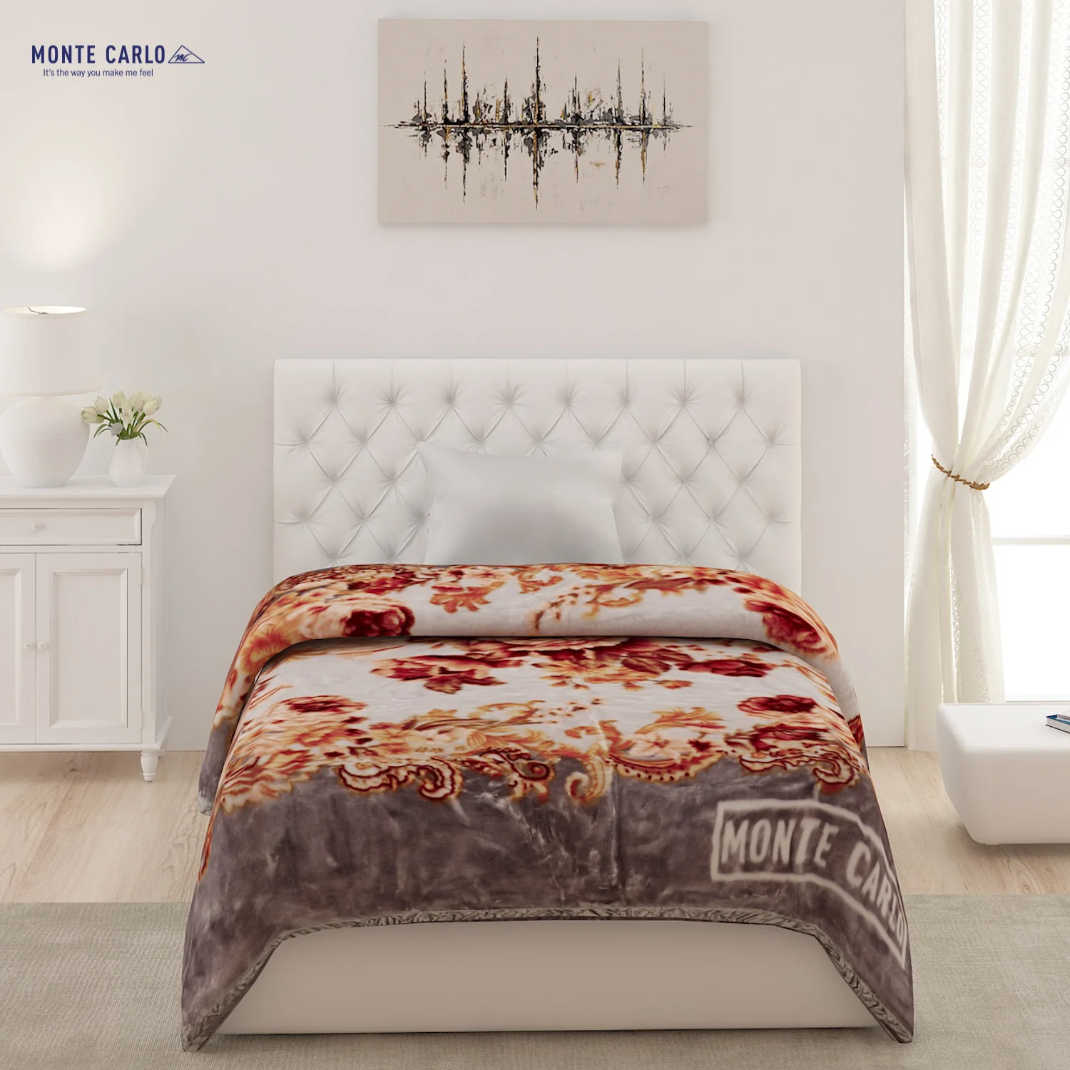 Printed Single Bed Blanket for Heavy Winter -2 Ply - Image 2