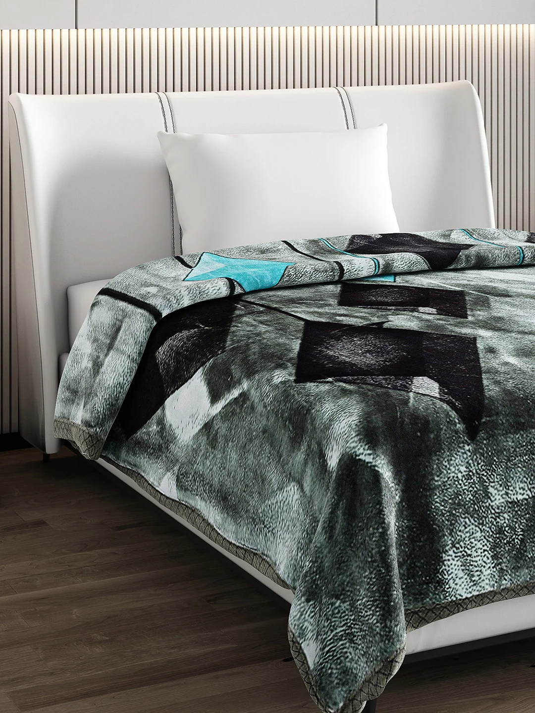 Printed Single Bed Blanket for Heavy Winter -2 Ply - Image 4