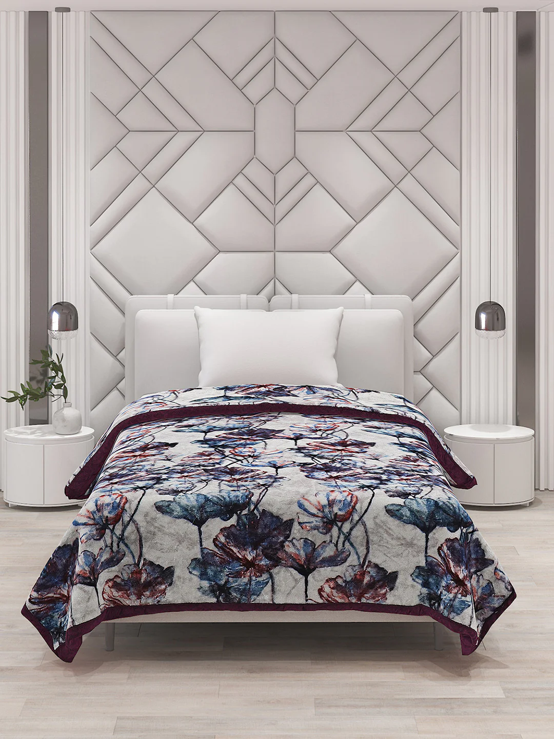 Printed Single Bed Blanket for Mild Winter -1 Ply - Image 3