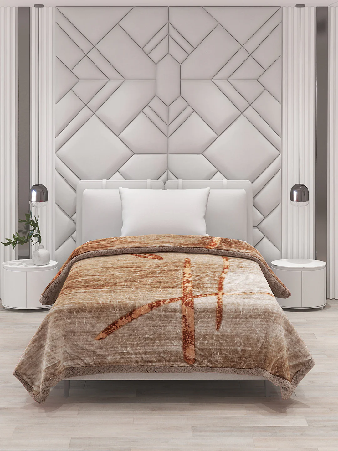 Printed Single Bed Blanket for Mild Winter -1 Ply - Image 3
