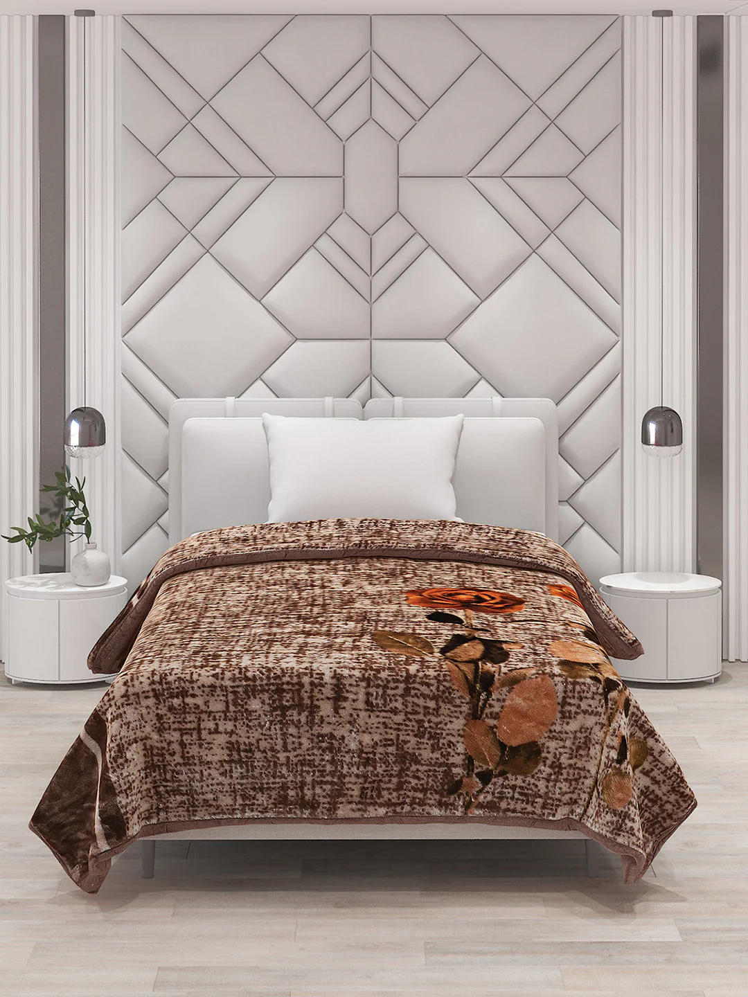 Printed Single Bed Blanket for Mild Winter -1 Ply - Image 3