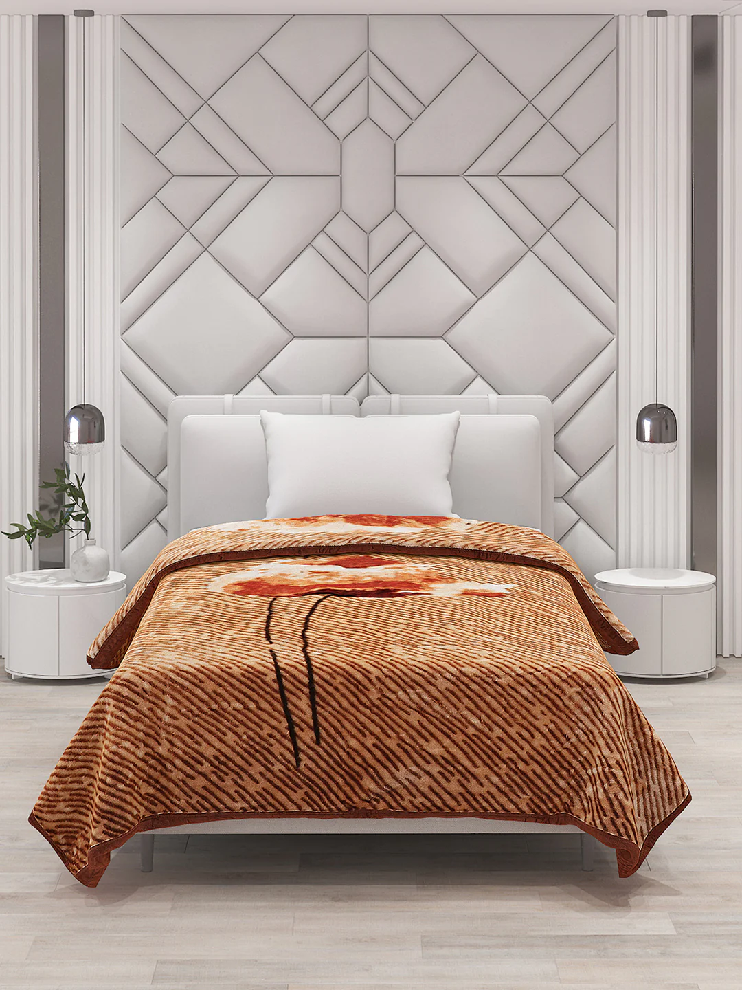 Printed Single Bed Blanket for Mild Winter -1 Ply - Image 3