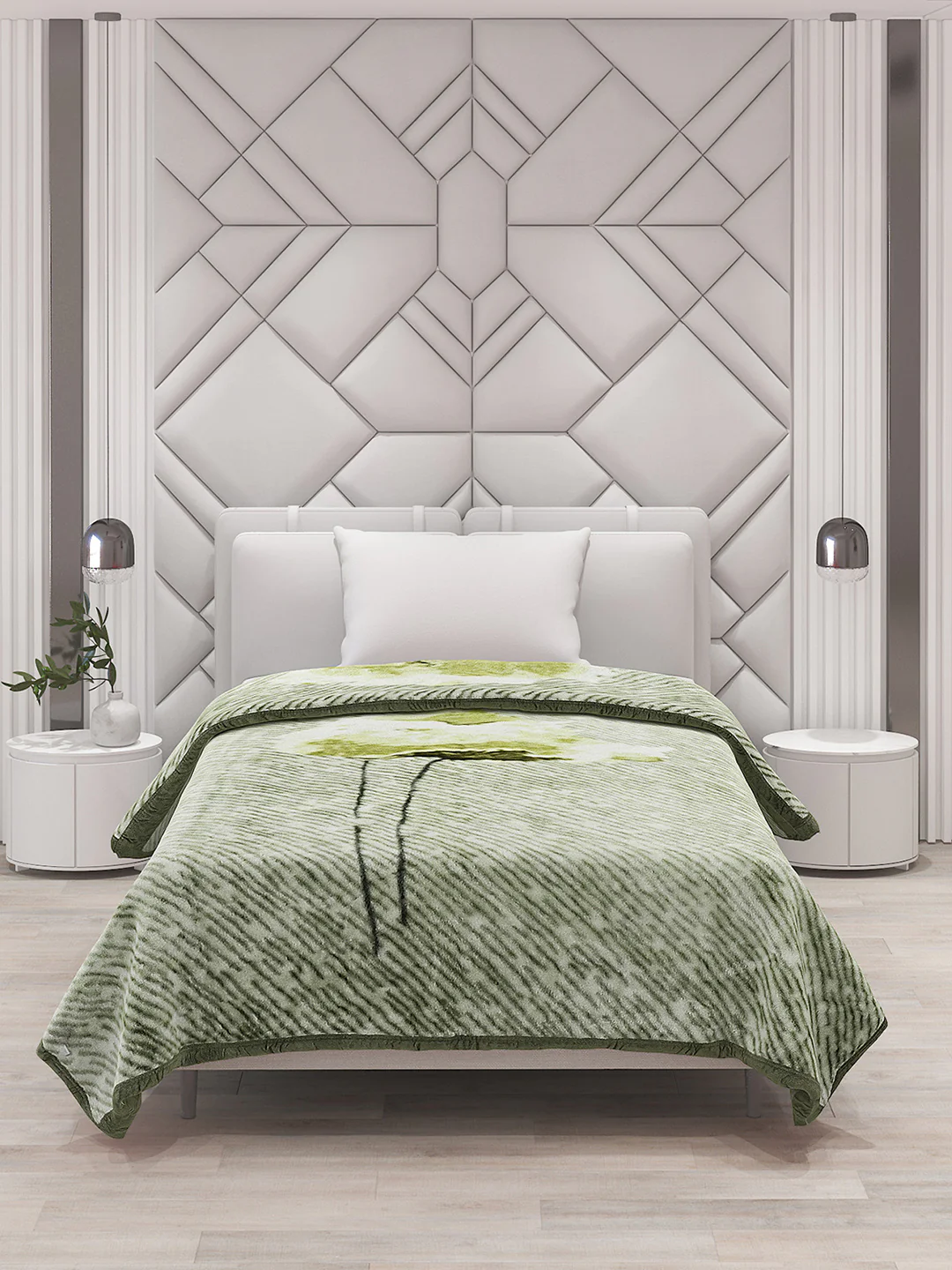 Printed Single Bed Blanket for Mild Winter -1 Ply - Image 3