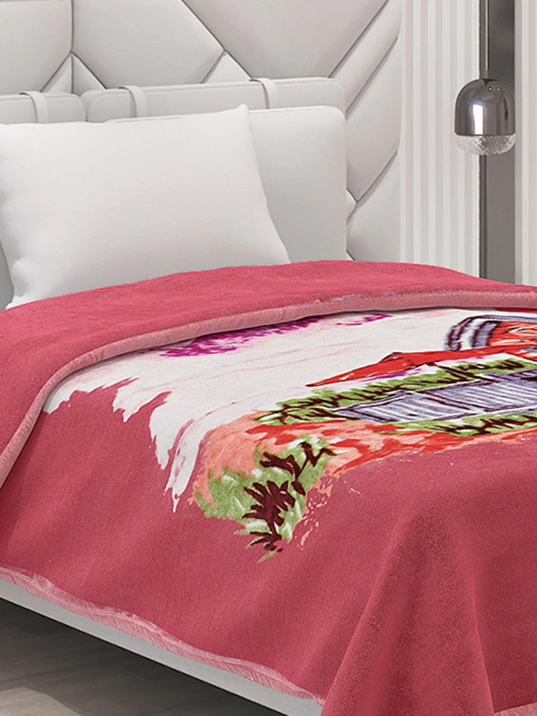 Printed Single Bed Blanket for Mild Winter -1 Ply - Image 4
