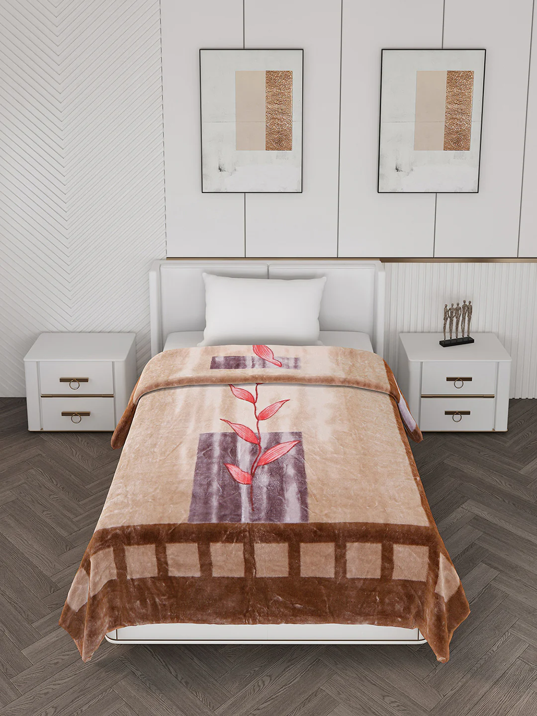 Printed Single Bed Blanket for Mild Winter -1 Ply - Image 3