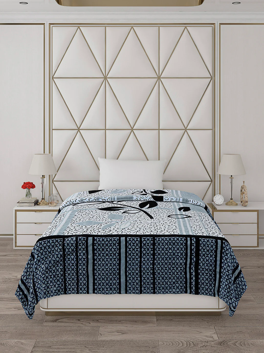 Printed Single Bed Blanket for Mild Winter -1 Ply - Image 2