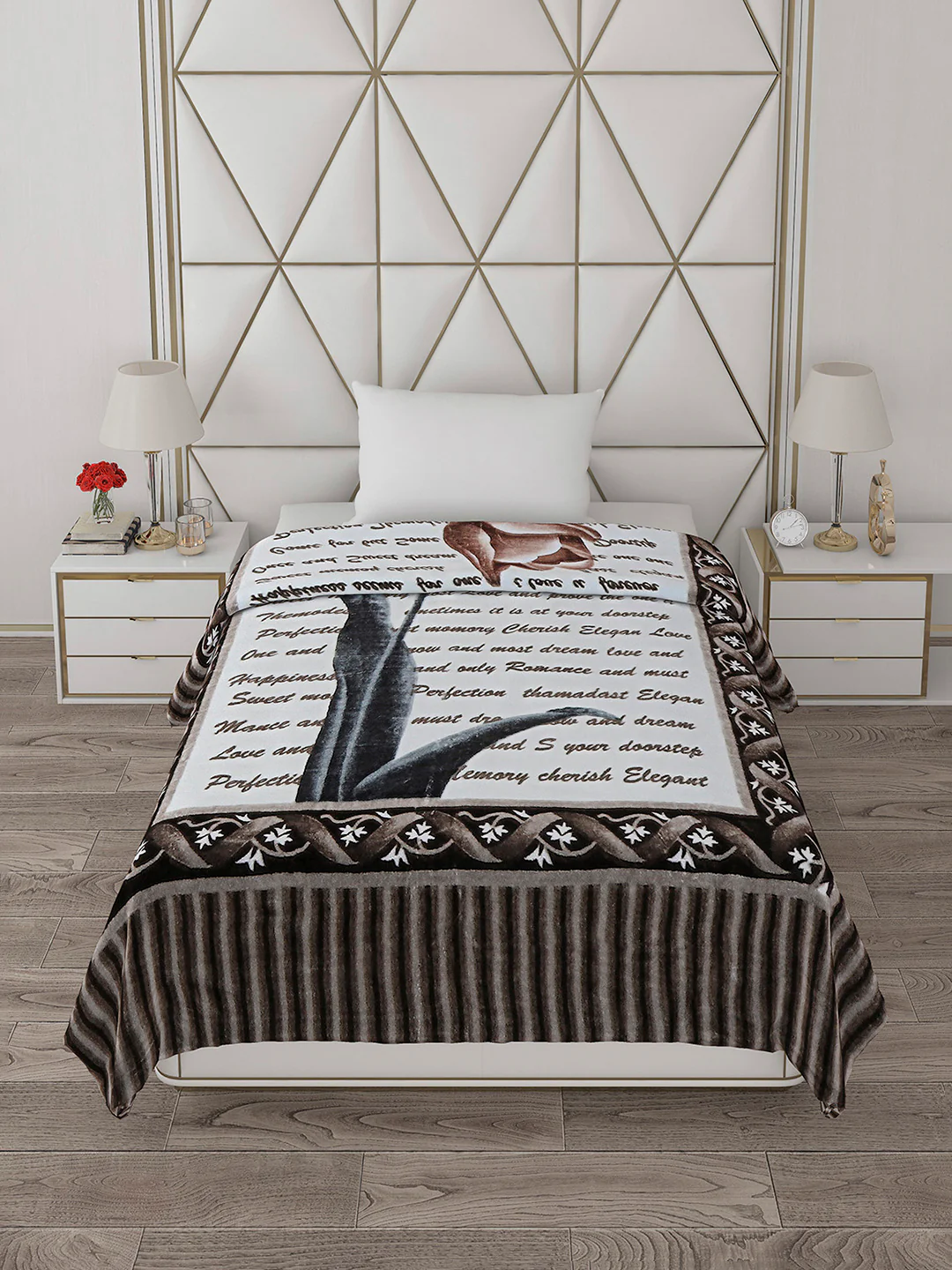 Printed Single Bed Blanket for Mild Winter -1 Ply - Image 3