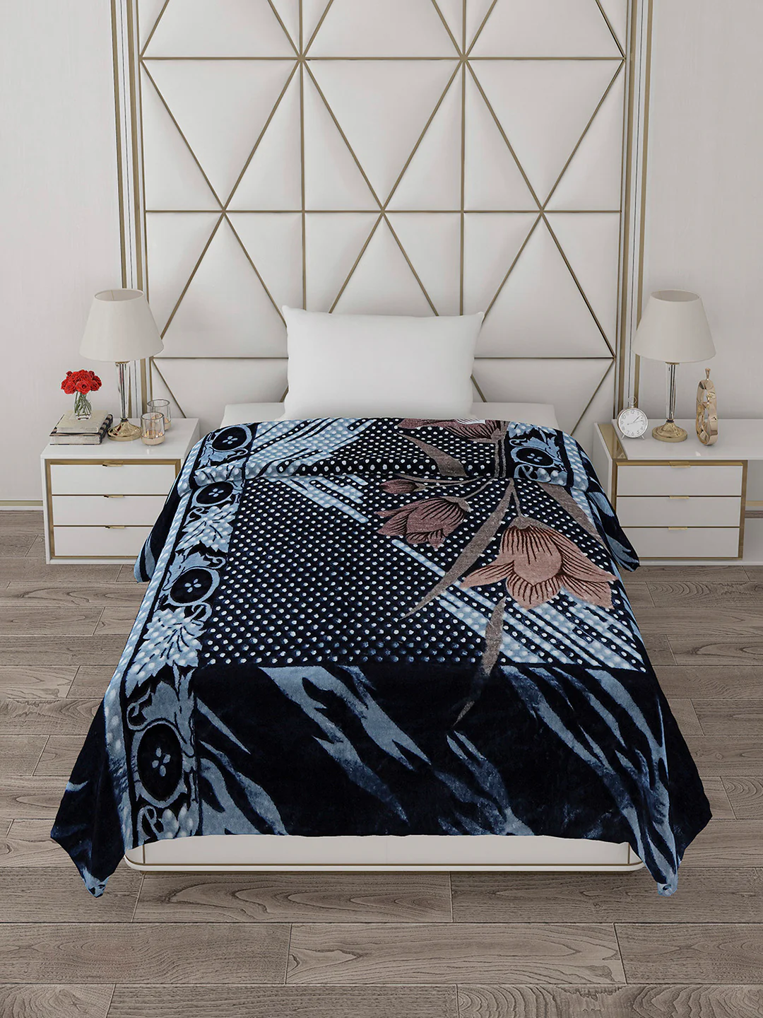 Printed Single Bed Blanket for Mild Winter -1 Ply - Image 3