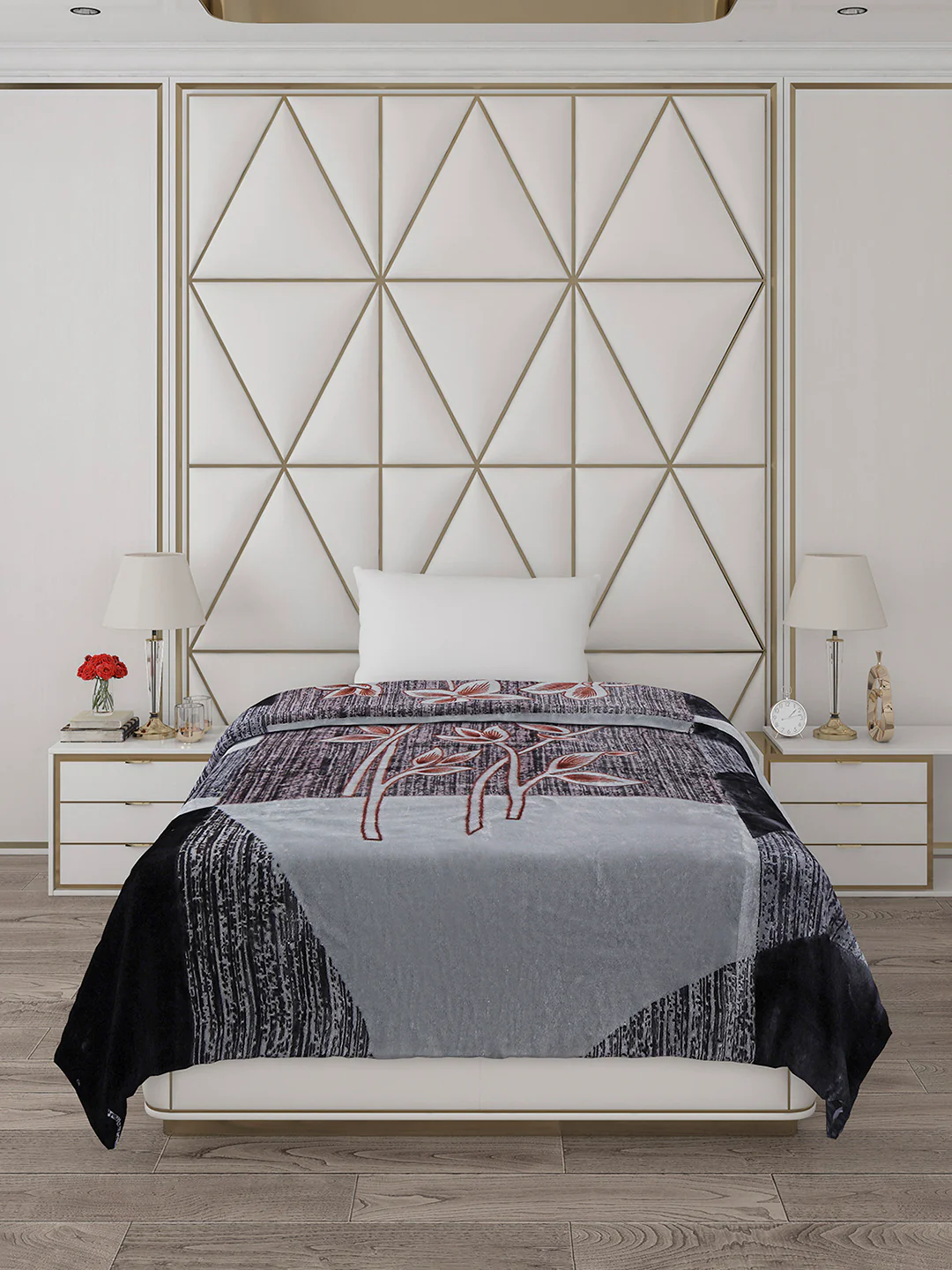 Printed Single Bed Blanket for Mild Winter -1 Ply - Image 2