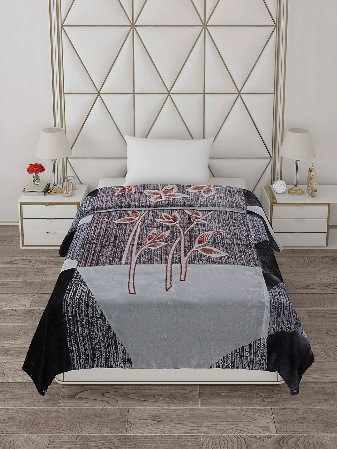 Printed Single Bed Blanket for Mild Winter -1 Ply - Image 3